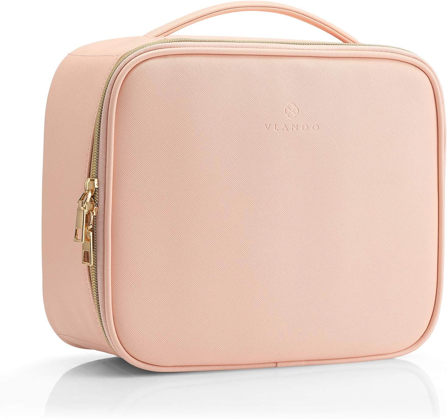 Vlando Teacher Appreciation Gifts for Women，Initial Makeup Organizer Bag,Monogrammed Bridal Shower Gifts Birthday Gift Christmas Gift(Letter G)