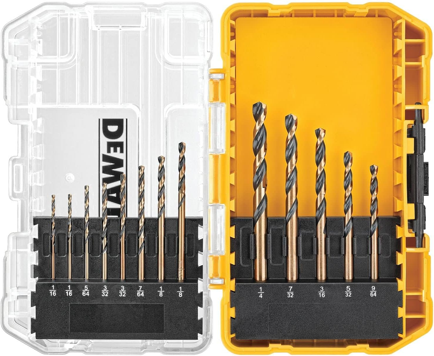 DEWALT DW1167 17-Piece Black-Gold Split-Point Twist Drill Bit Assortment image number 3