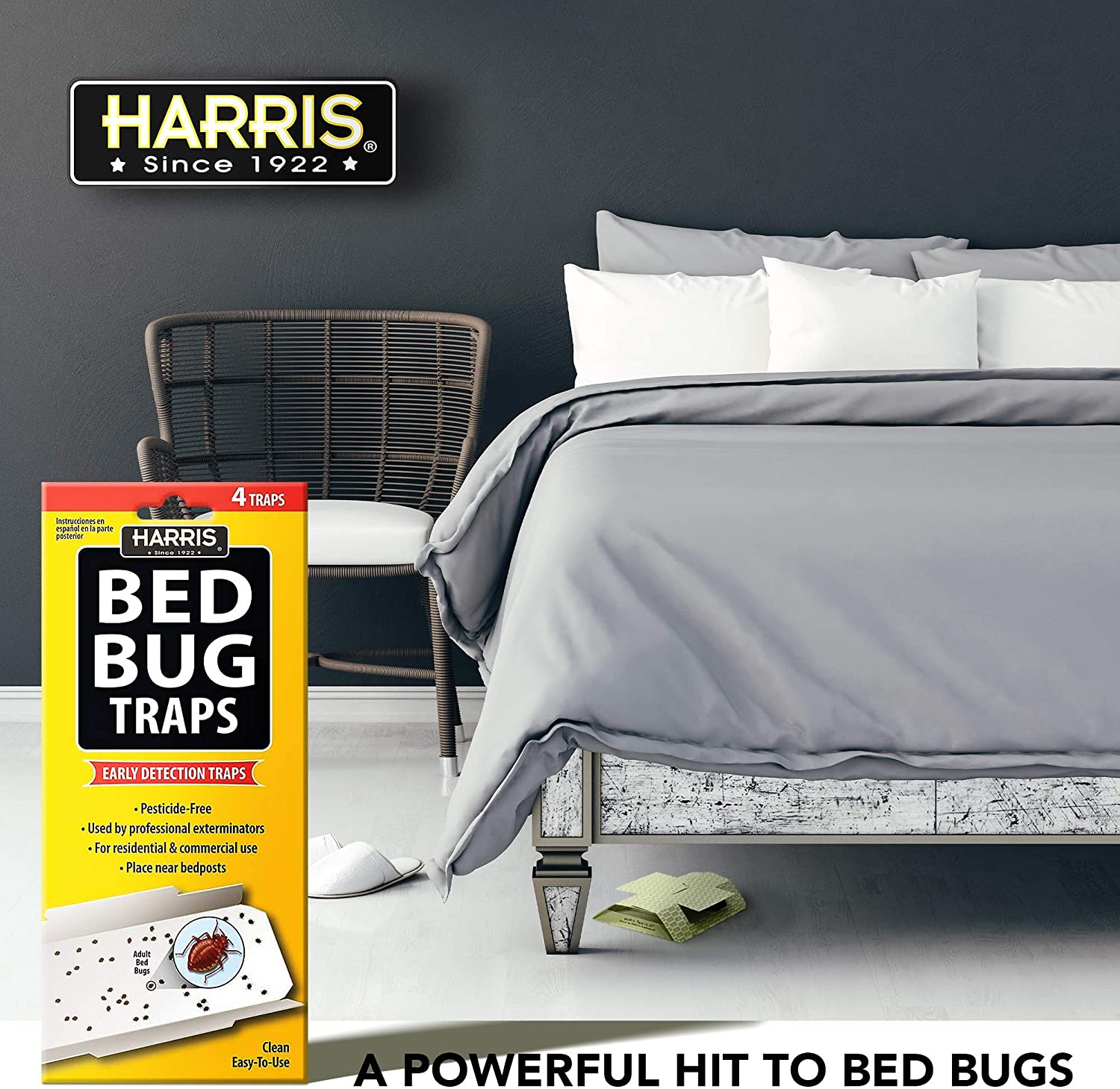Harris Bed Bug Early Detection Glue Traps (4/Pack) image number 3