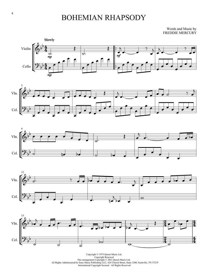 Big Book of Violin & Cello Duets: Score with Separate Pull-Out Parts image number 5