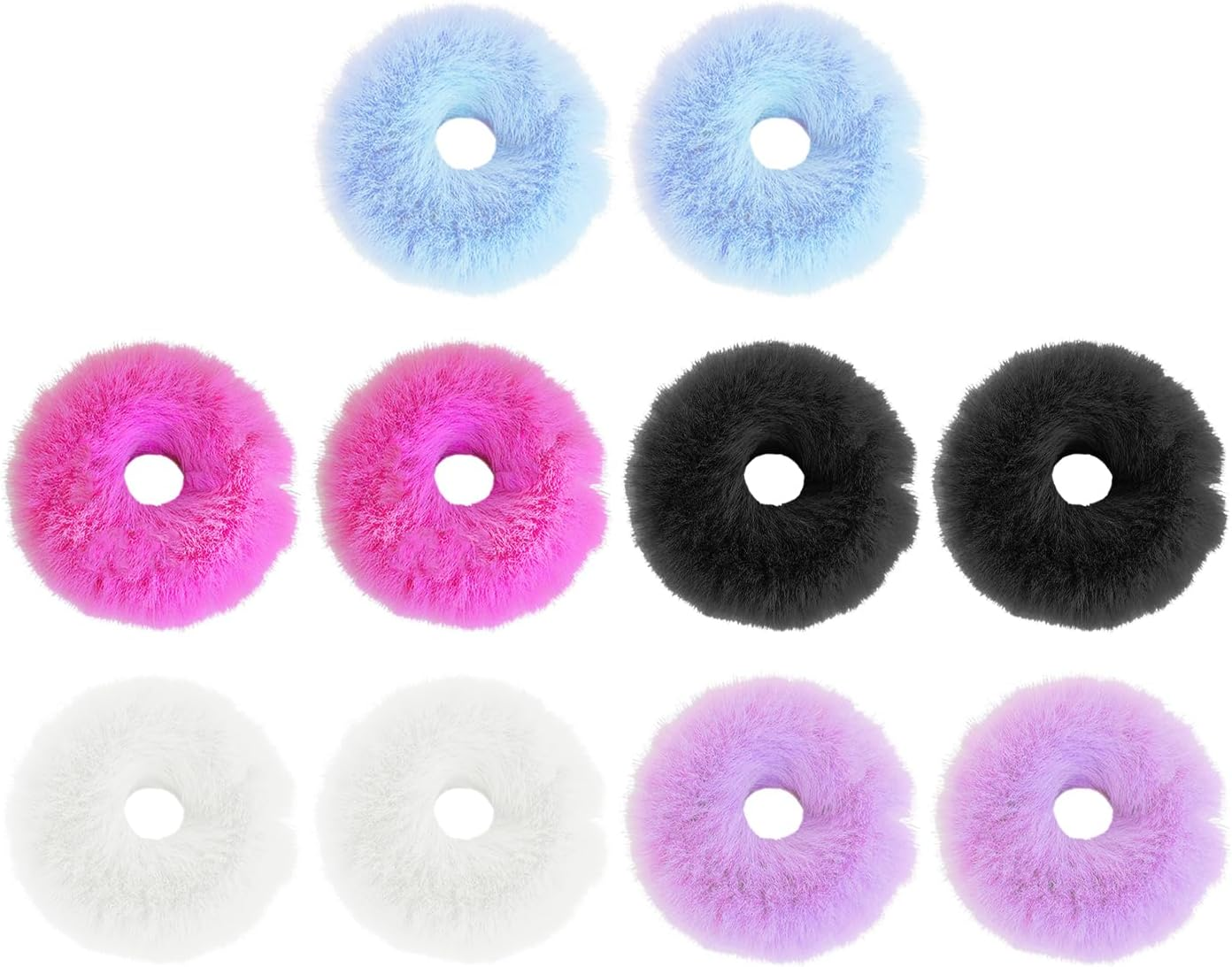 10 Plush Hair Rings, Funny and Cute Hair Rings, Fashionable Hair Accessories, Hairstyle Decorations and Hair Accessories for Girls. image number 1