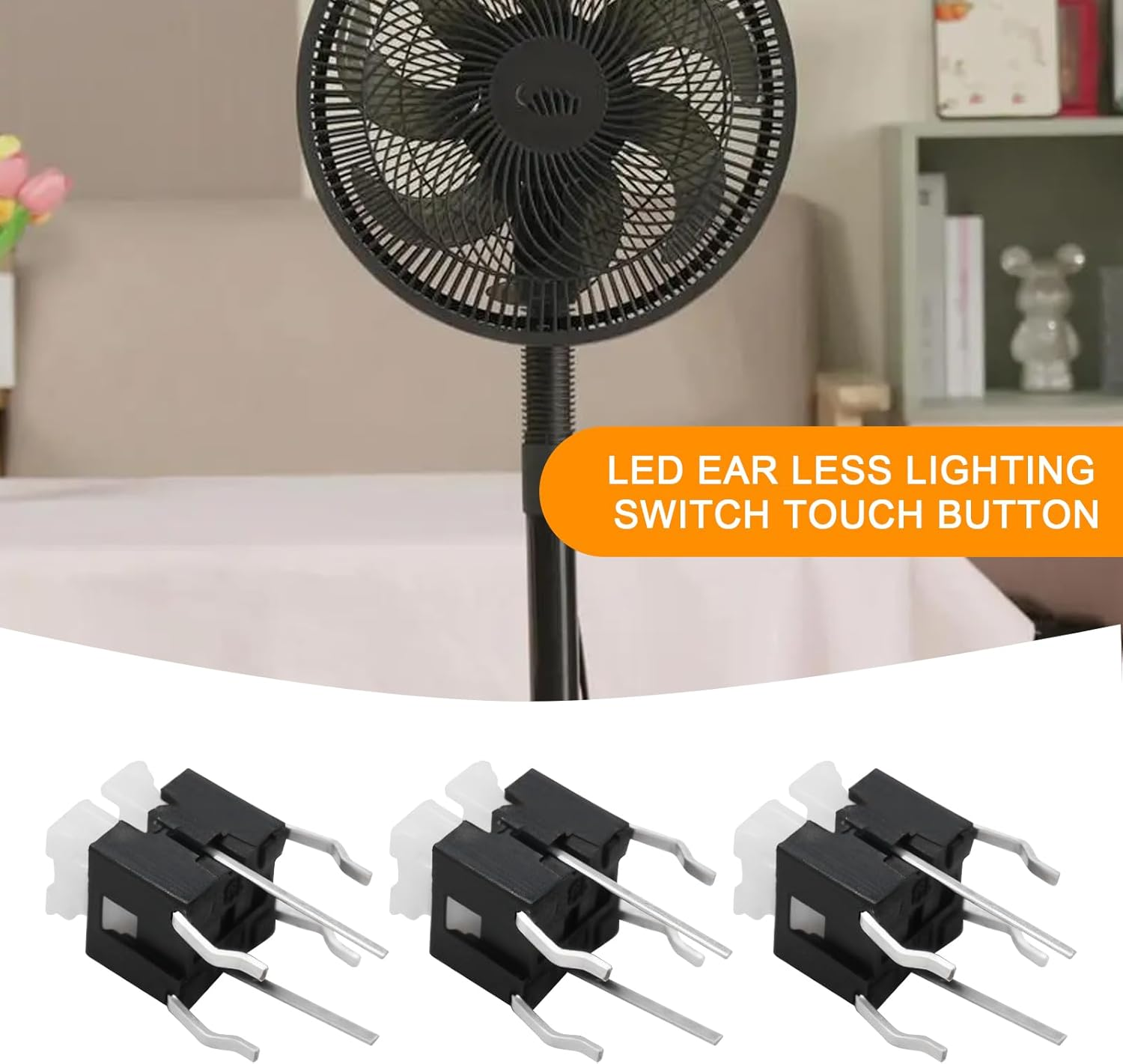 Be in Your Mind 20Pcs Power Switch Button 6Pin Push Button Tactile Momentary Switch for Game Buttons Instruments Computers 6X6X7.2Mm(Red Light Blue Light Yellow Light White Light Emerald Green Light) image number 1