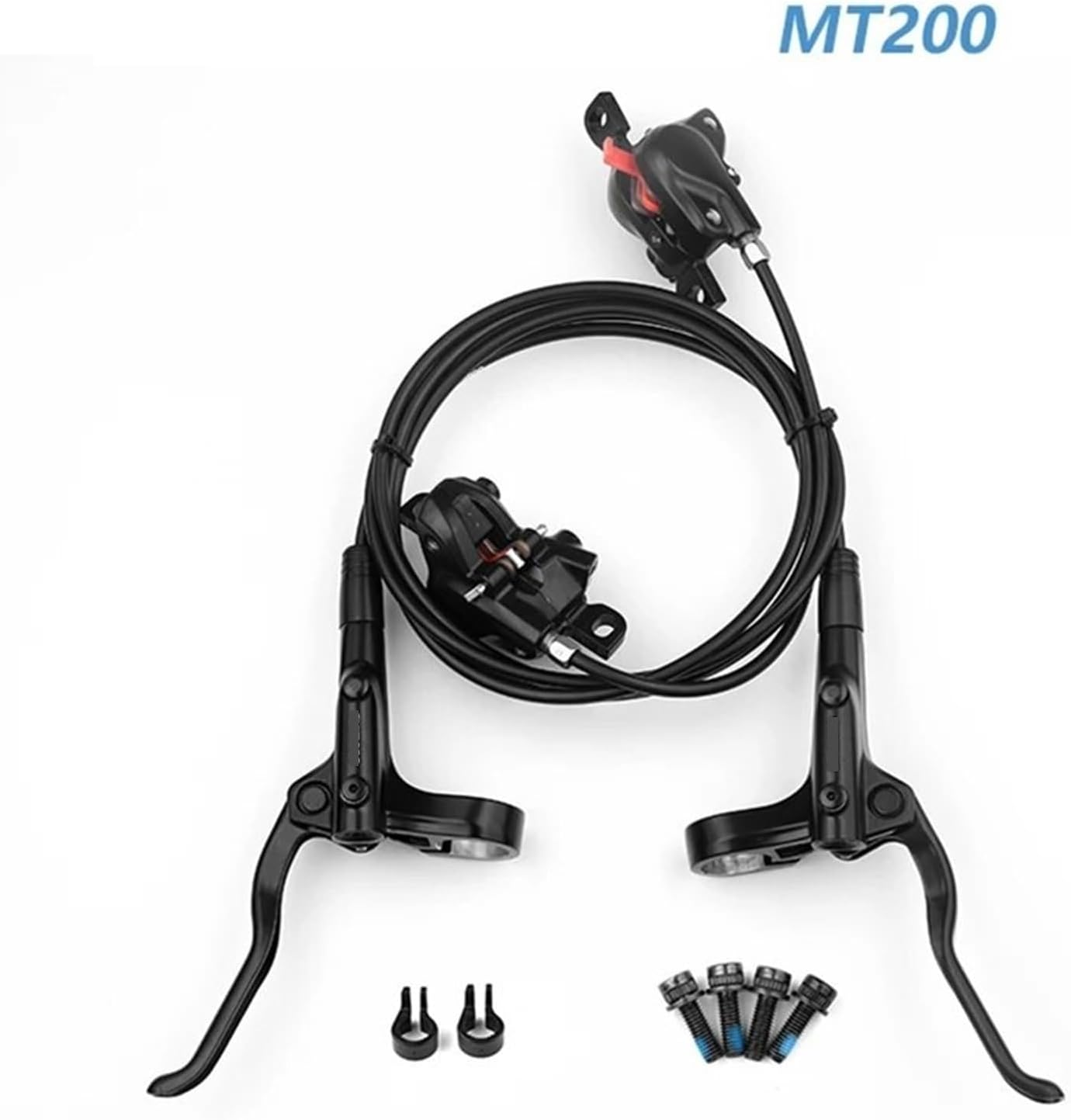 Motorbike Brake Levers Fit for Shimano MTB Hydraulic Disc Brake MT200 BR BL Mountain Bike 160Mm Rotors Bicycle Caliper Cycling Parts(Mt200 G3 160MM) - Mt200 Without Rotor image number 5