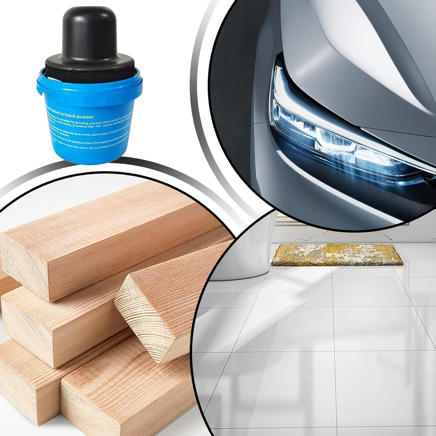 Guide Coat Auto Body | Sanding Guide Coat Black Dry,Filler Primer for Vehicle Maintenance Refinishing Autobody Repair Dent image number 5