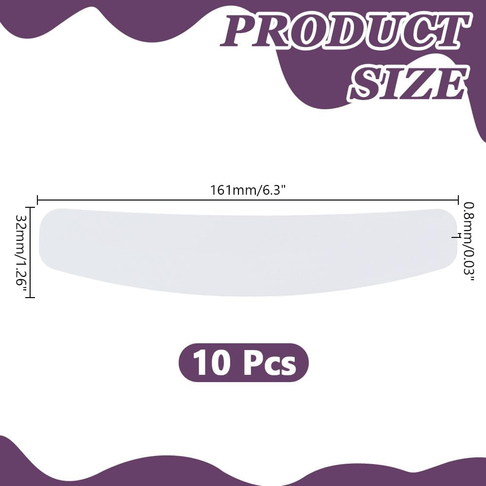 HOBBIESAY 10Pcs White Tab Collar Replacement for Clergy Shirt Plastic Tab Collar Inserts for Priest Shirt for Men and Women Collar Card Accessory,16.1X3.2Cm/6.34X1.26 Inch image number 1