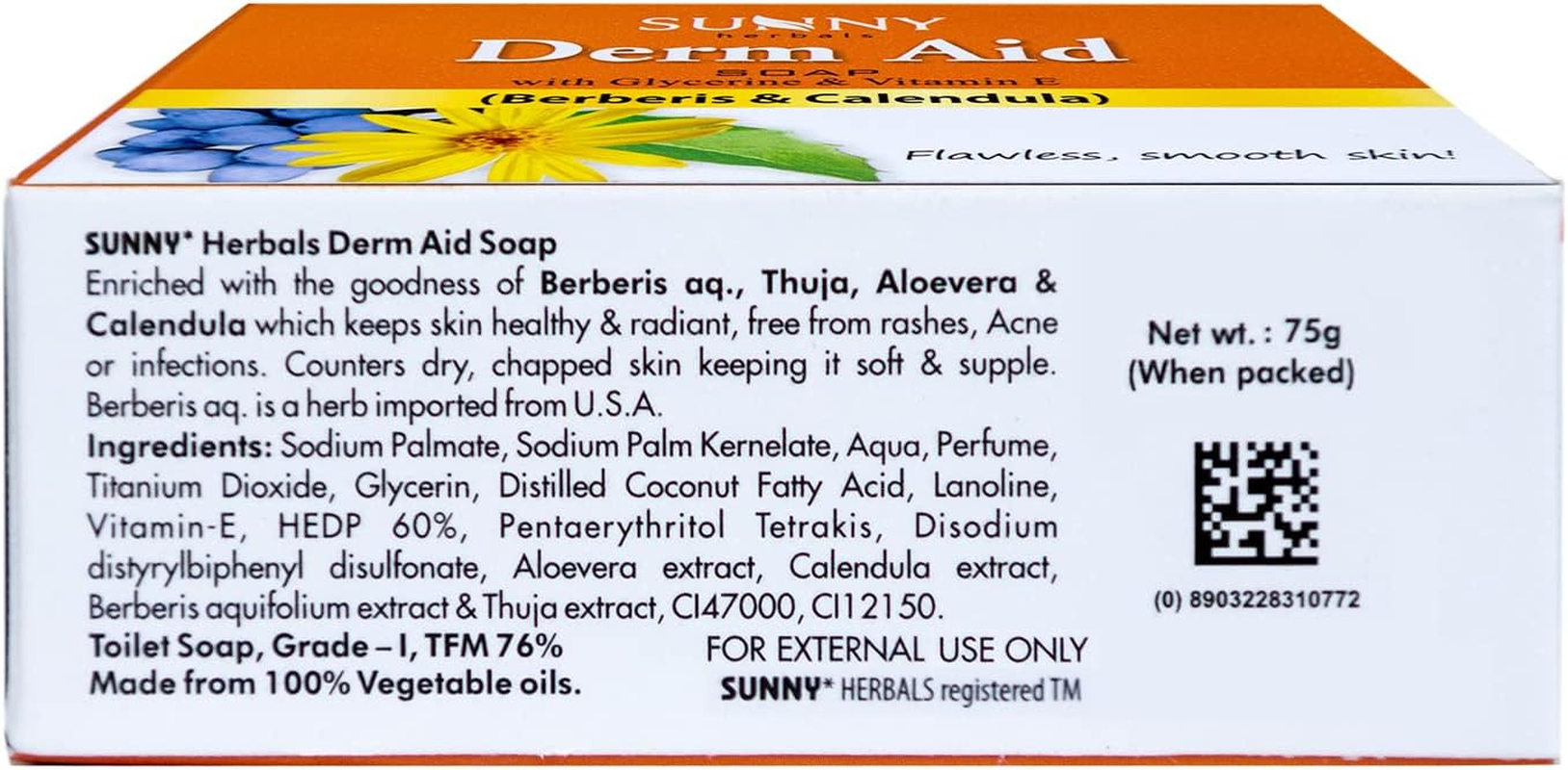 Sunny Fruit Lotion(100Ml) & Derm Aid Soap(4 * 75Gm) | for a Youthful & Glowing Complexion | Removes Dark Spots & Blemishes | for Rashes and Infection Free Skin | Counters Dry Skin & Keeps It Radiant image number 5