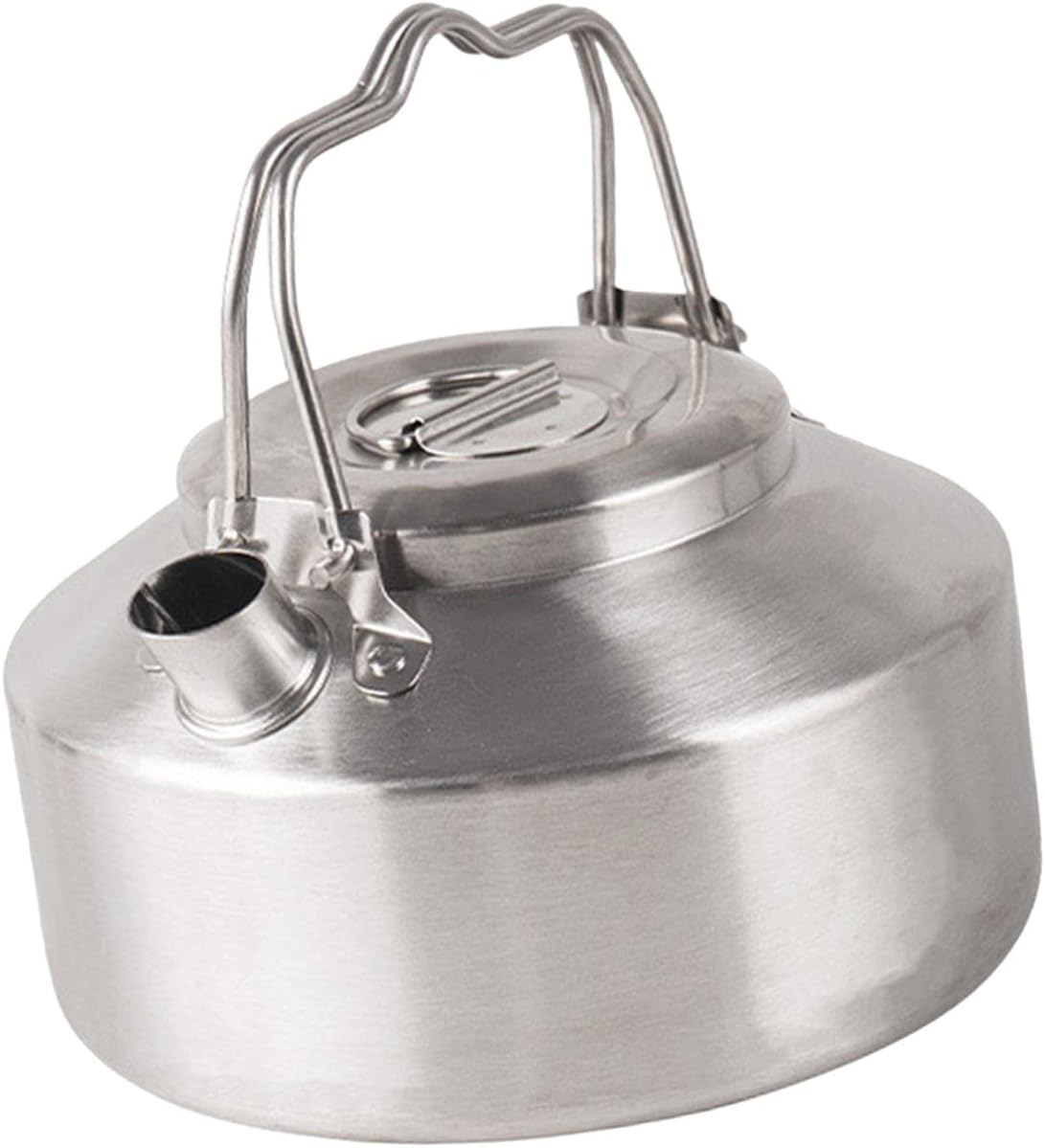 Amagogo Camping Kettle Tea Kettle Small for Open Fire Double anti Scald Handle Lightweight Outdoor Kettle Camp Tea Coffee Pot for Backpacking Hiking image number 1