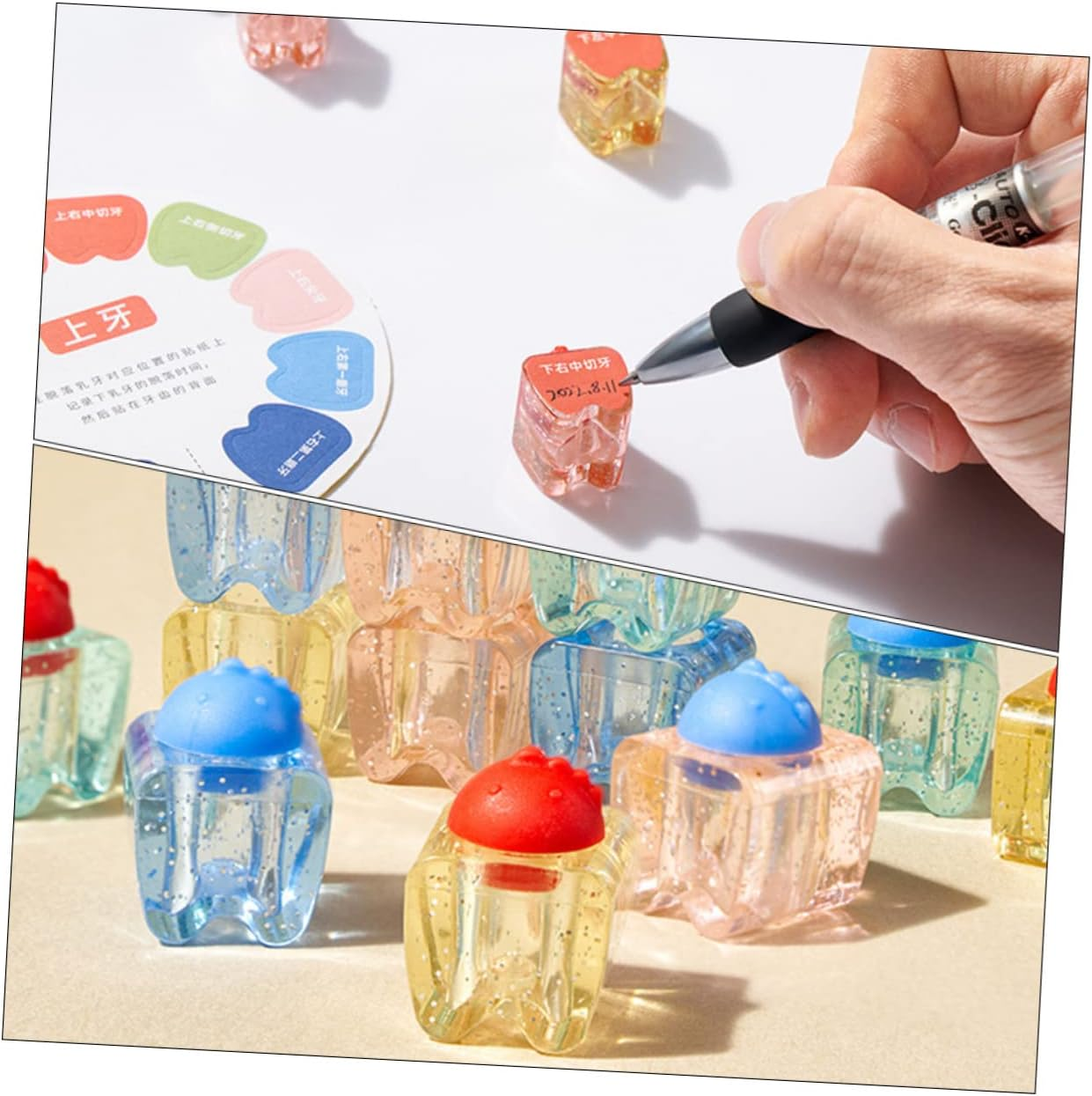 Baby Tooth Saver Collection Box Keepsake Holder Photo Frame Kids Deciduous Teeth Storage Case White Frame Suitable for Boys and Girls image number 5