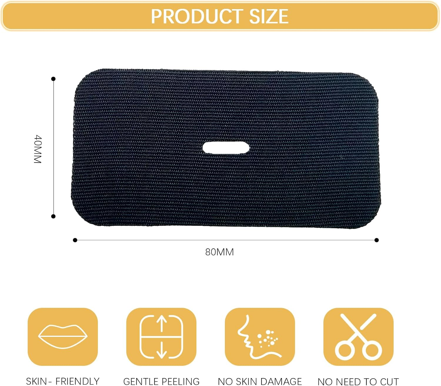 Mouth Tape for Sleeping, 60 Large Size Gentle Anti-Snoring Strips, Breathable Snore Reduction Aid for Better Sleep, Comfortable Hypoallergenic Rayon Mouth Tape for Snoring Relief (8.0X4.0Cm) image number 2