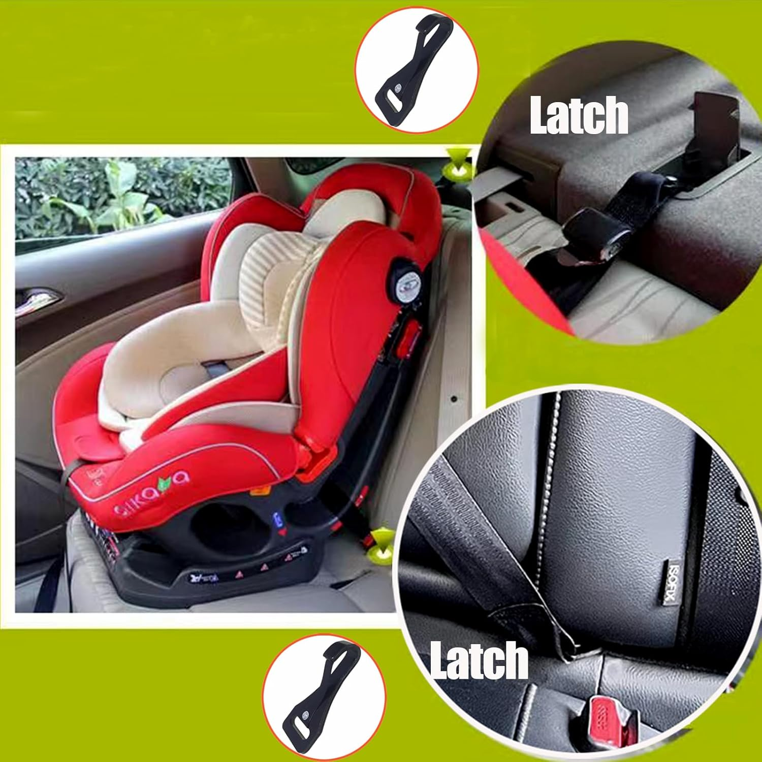 Universal Latch Interface Strap, Baby Car Seat Fixing Straps Latch Connector image number 2