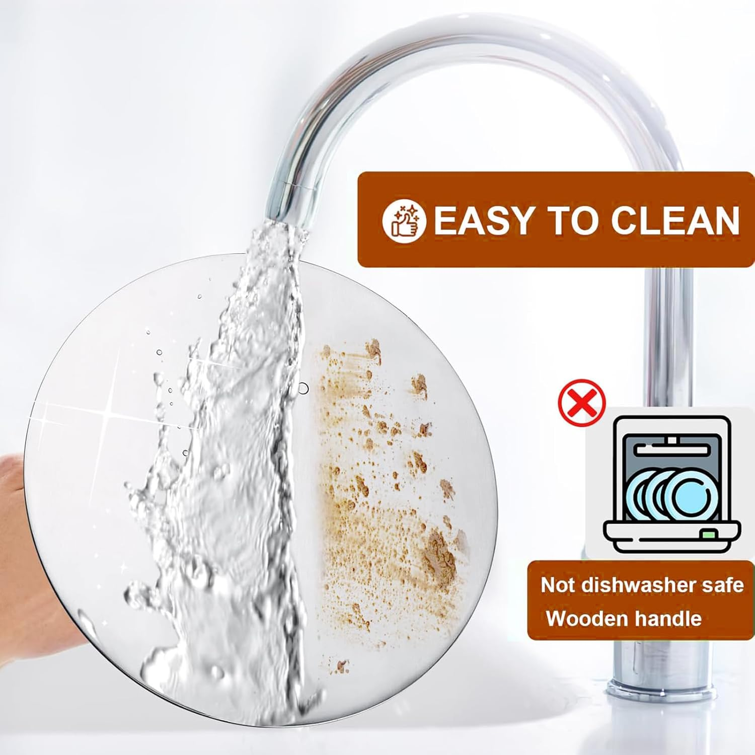 Stainless Steel Burger Crusher, 5.5-Inch round Crusher with Scald Resistant Handle for Crushing Burgers, Bacon, Ground Beef, Meat and Sausage image number 4