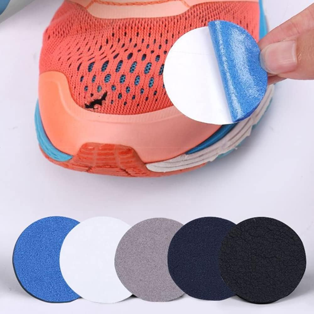 6Pcs Shoe Hole Repair Patch Shoe Patch Vamp Shoes Hole Sticker Heel Repair Subsidy Light Blue - 2X Light Blue image number 6