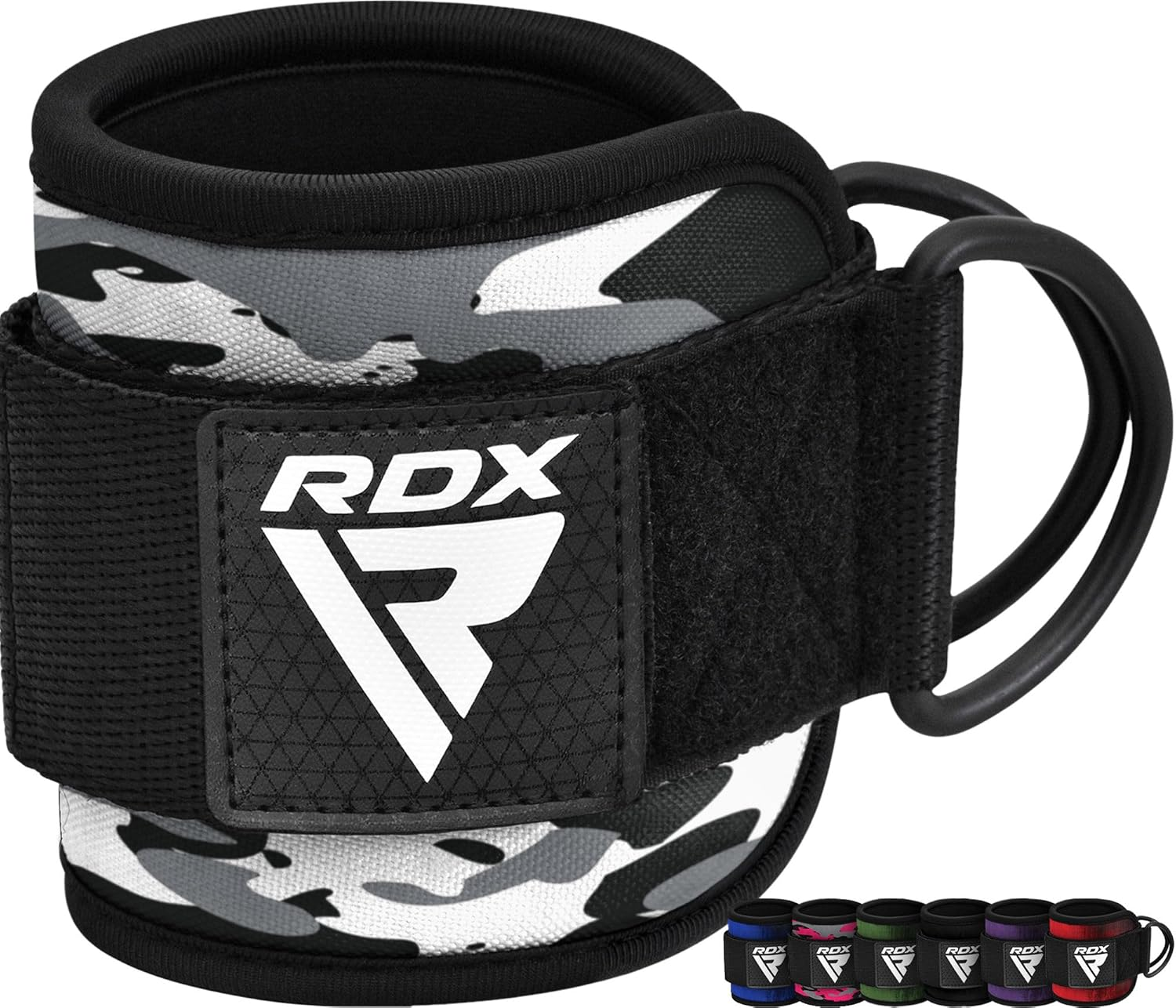 RDX Ankle Straps for Cable Machines Resistance Bands Attachment, 7Mm Neoprene Padded 10&rdquo;X4&rdquo;, Gym Wrist Cuff Women Men Home Fitness, Weight Lifting D-Ring Booty Leg Workout Curls Kickbacks Hip Abductor