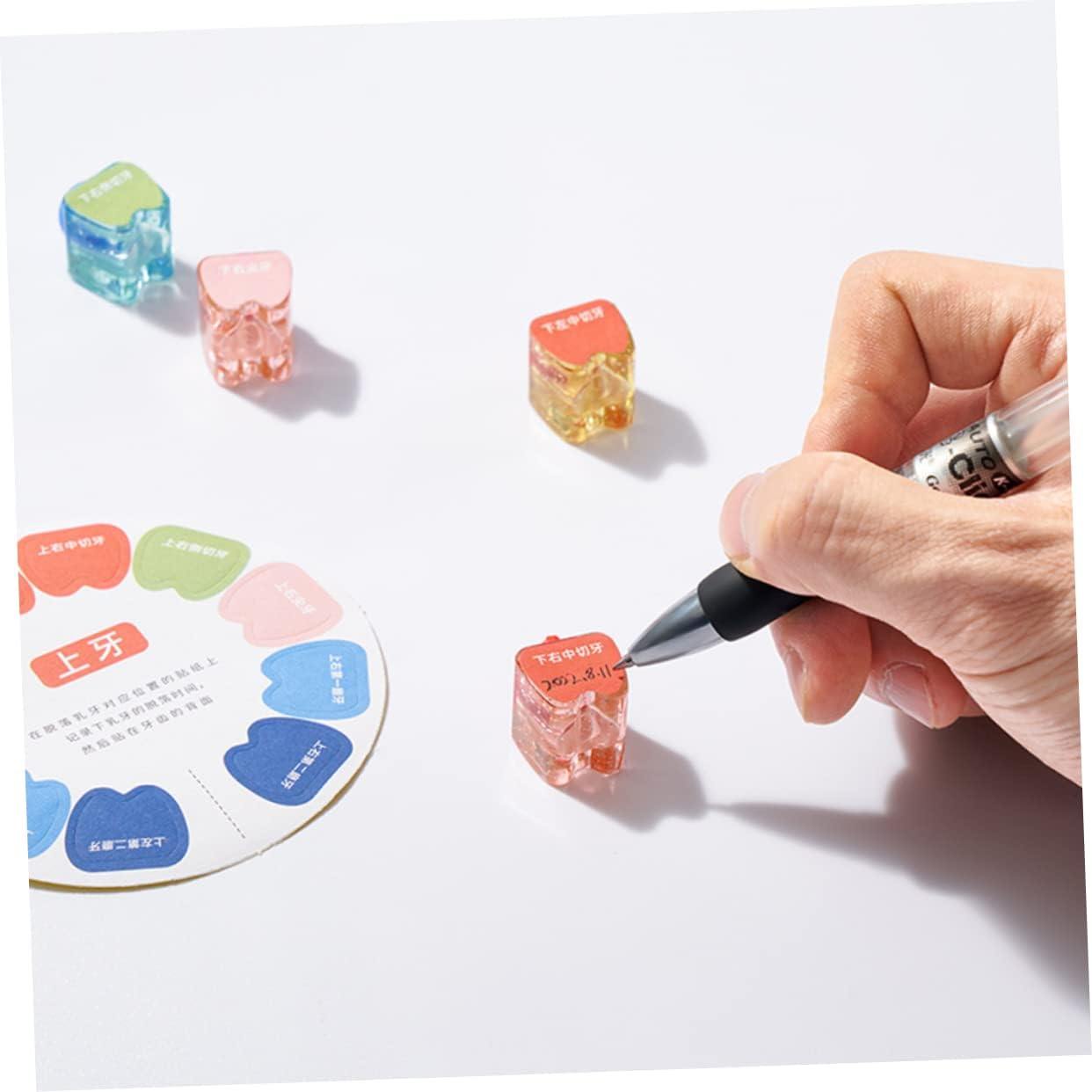 INOOMP Baby Tooth Saver Box and Keepsake Frame for Kids Crystal Deciduous Teeth Container White Frame Keepsake And image number 3