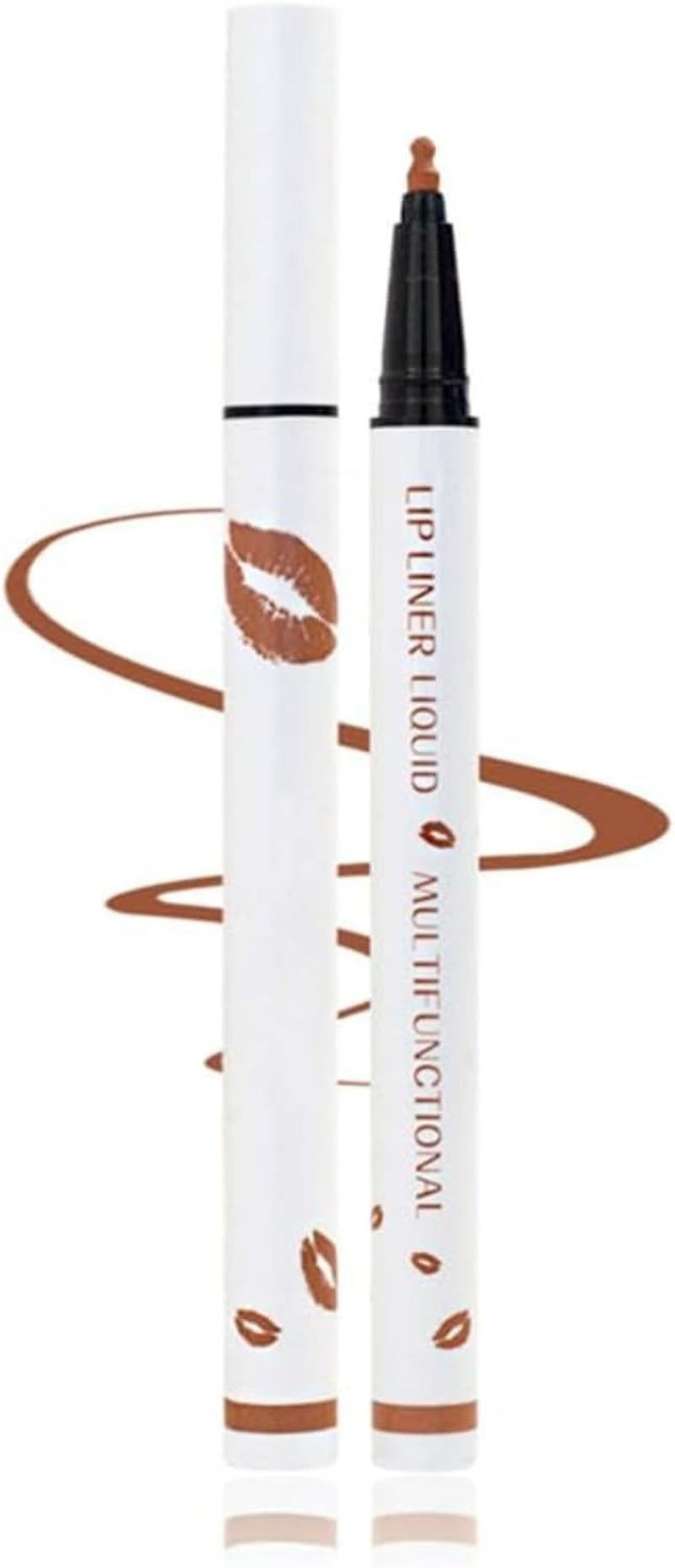 Coolstory Longwear Liquid Lip Liner, 2-In-1 Waterproof Longwear Liquid Lip Liner, Liquid Lip Liner Pen, Matte Lip Stain Marker, Quick-Drying Long-Lasting Matte Liquid Lipstick (8PCS)