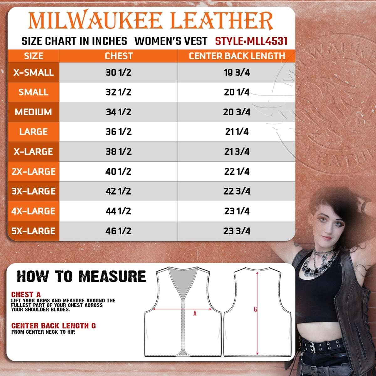 Milwaukee Women'S Side Lace Vest with Stitch Detailing (Black, Large) image number 3