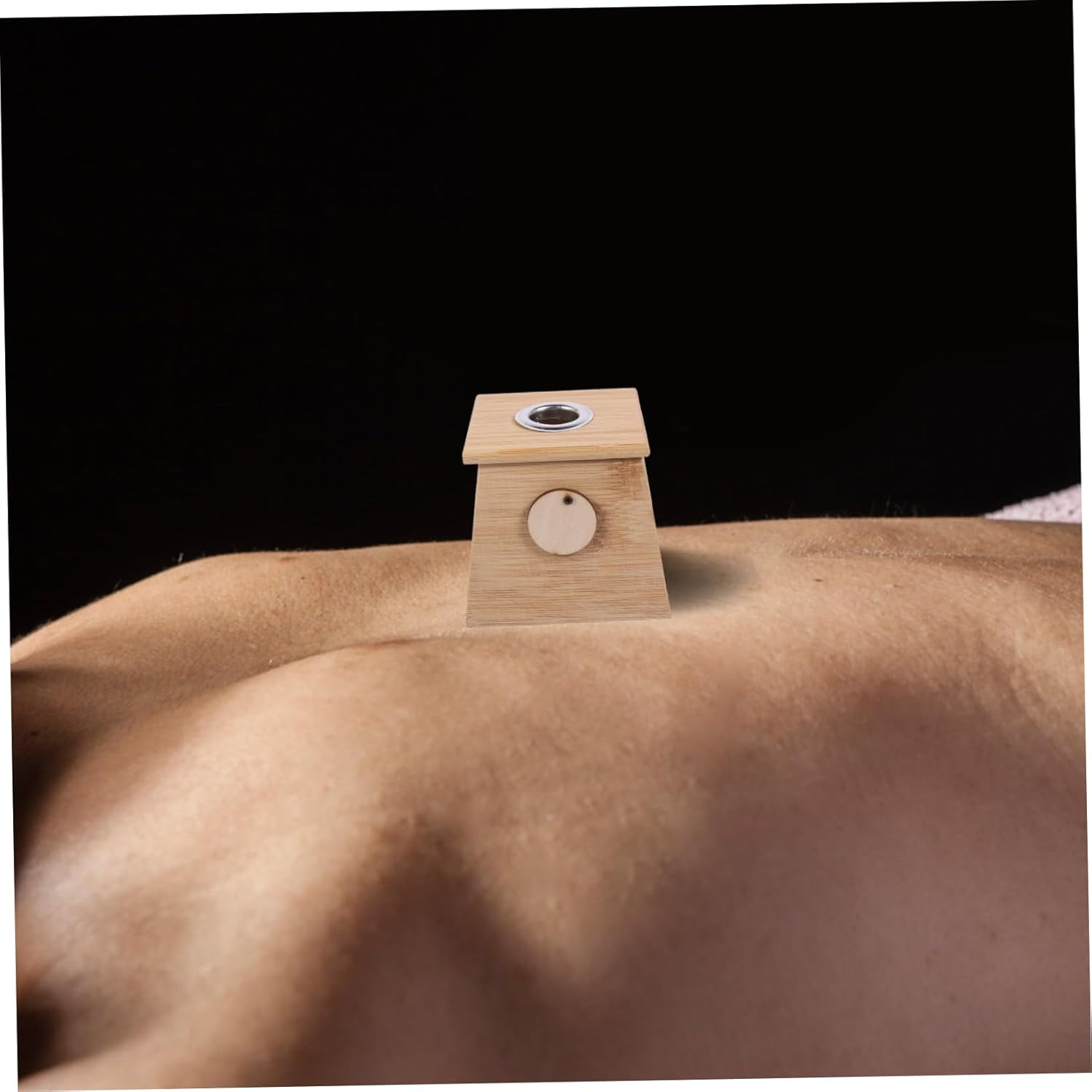 Anneome Bamboo Moxibustion Box Thickened Single-Hole Moxa Therapy Device Household Temperature-Controlled Heat Insulation Tool for Home Moxibustion image number 2