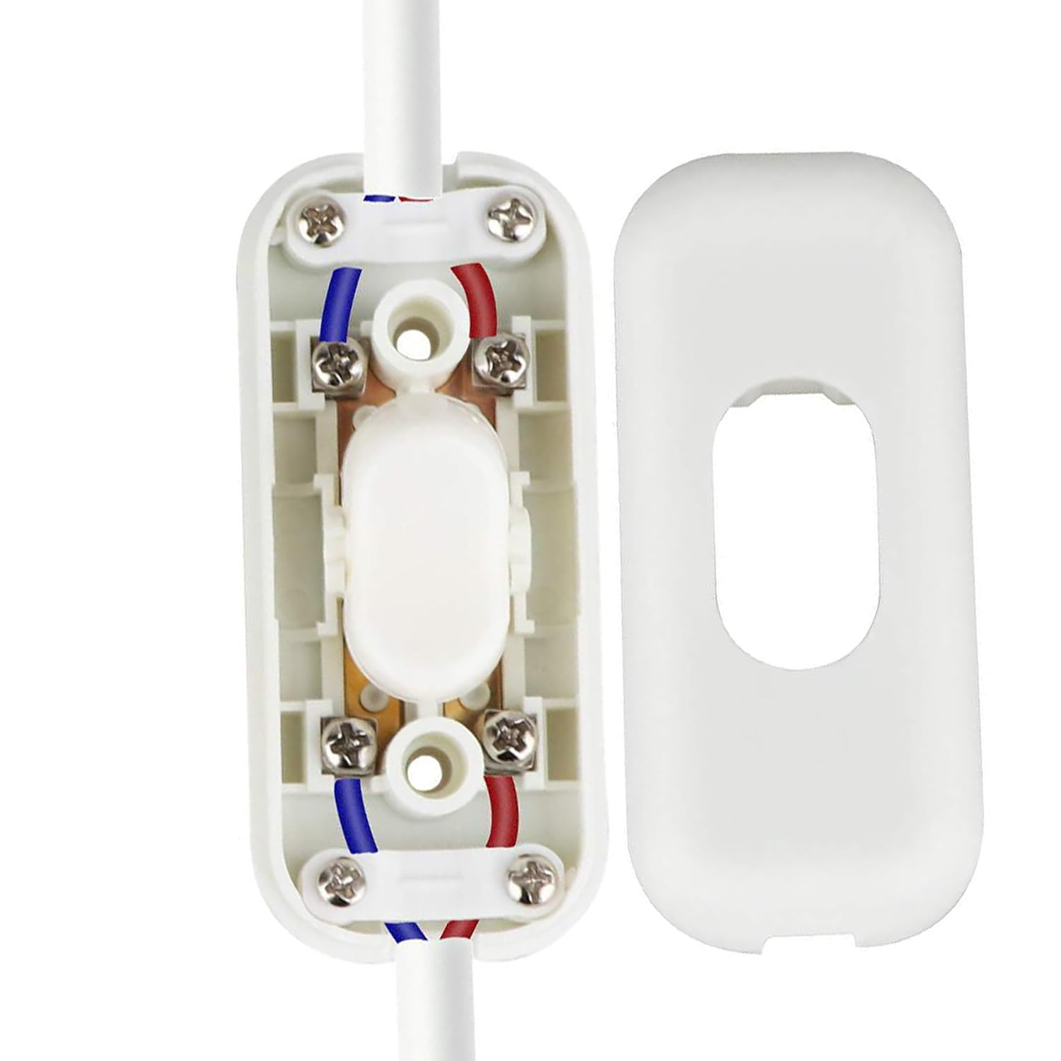 Tunghey 6Pack Inline Cord Switch, On-Off DPST Control Lamp Switch for Bedroom Table Lamp Desk LED Lights image number 4