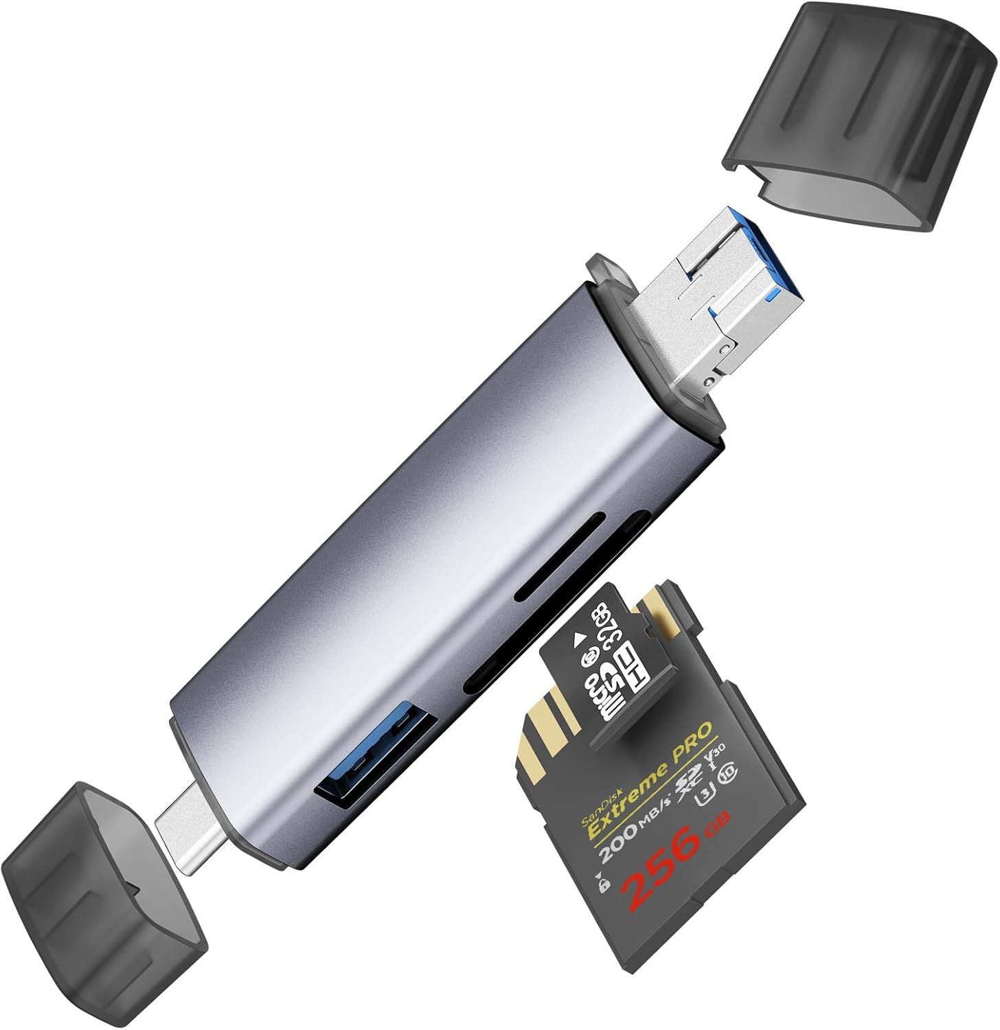 USB C USB 2.0 Memory Card Reader External Adapter Type C OTG Card Adaptor for Sd/Micro SD/TF/SDXC/SDHC/MMC Cards Compatible with Iphone 16/15 Pro Max, Galaxy S24, Imac, Macbook, Ipad image number 3