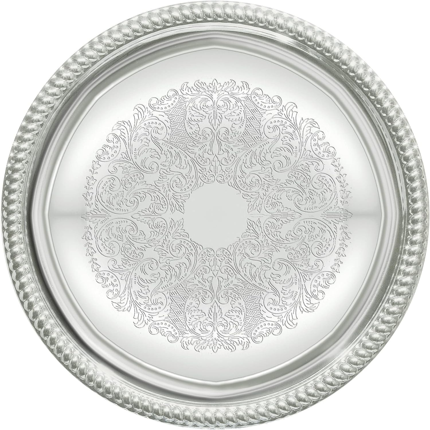 Winco CMT-14 round Tray, 14-Inch, Chrome,Medium image number 1