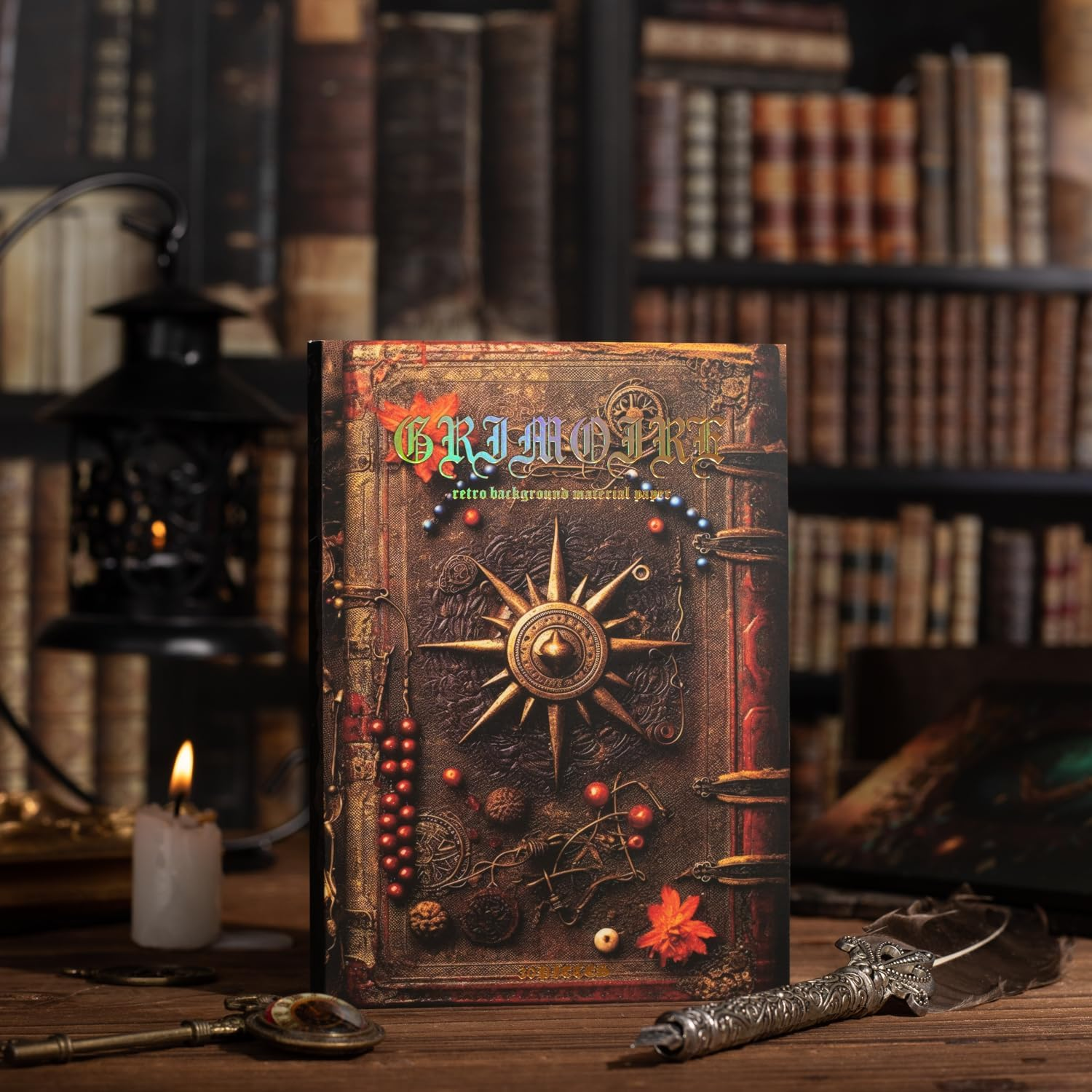 MIYOULUNA 180Pcs Vintage Gothic Scrapbook Paper, Antique Junk Journal Supplies for Scrapbooking Kit, Aesthetic Tree, Spider, Door, Book Designs for Creative Journaling, DIY Crafts image number 2