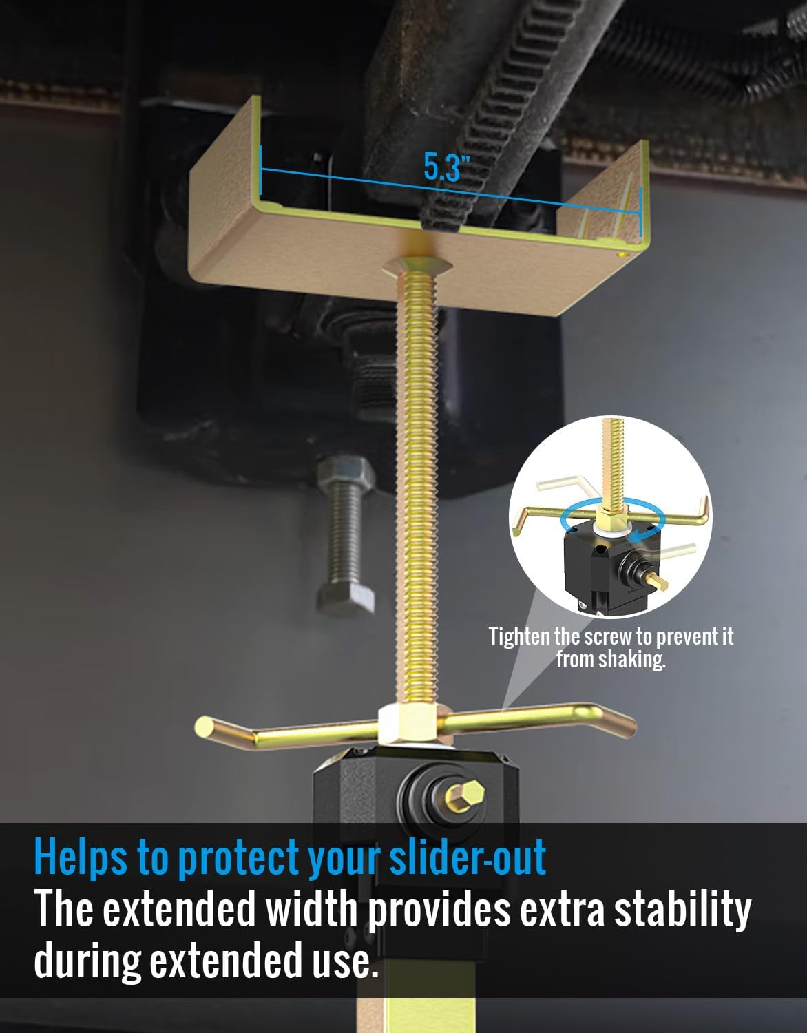 2025 Upgraded RV Slide Out Supports Stabilizer Jacks, 1 Pack [Allow Drill Adjust] 16" to 36" Adjustable Slide Out Support Jacks, Camper and Travel Slide Out Stabilizer Jacks, Supports up to 5,000 Lbs image number 2