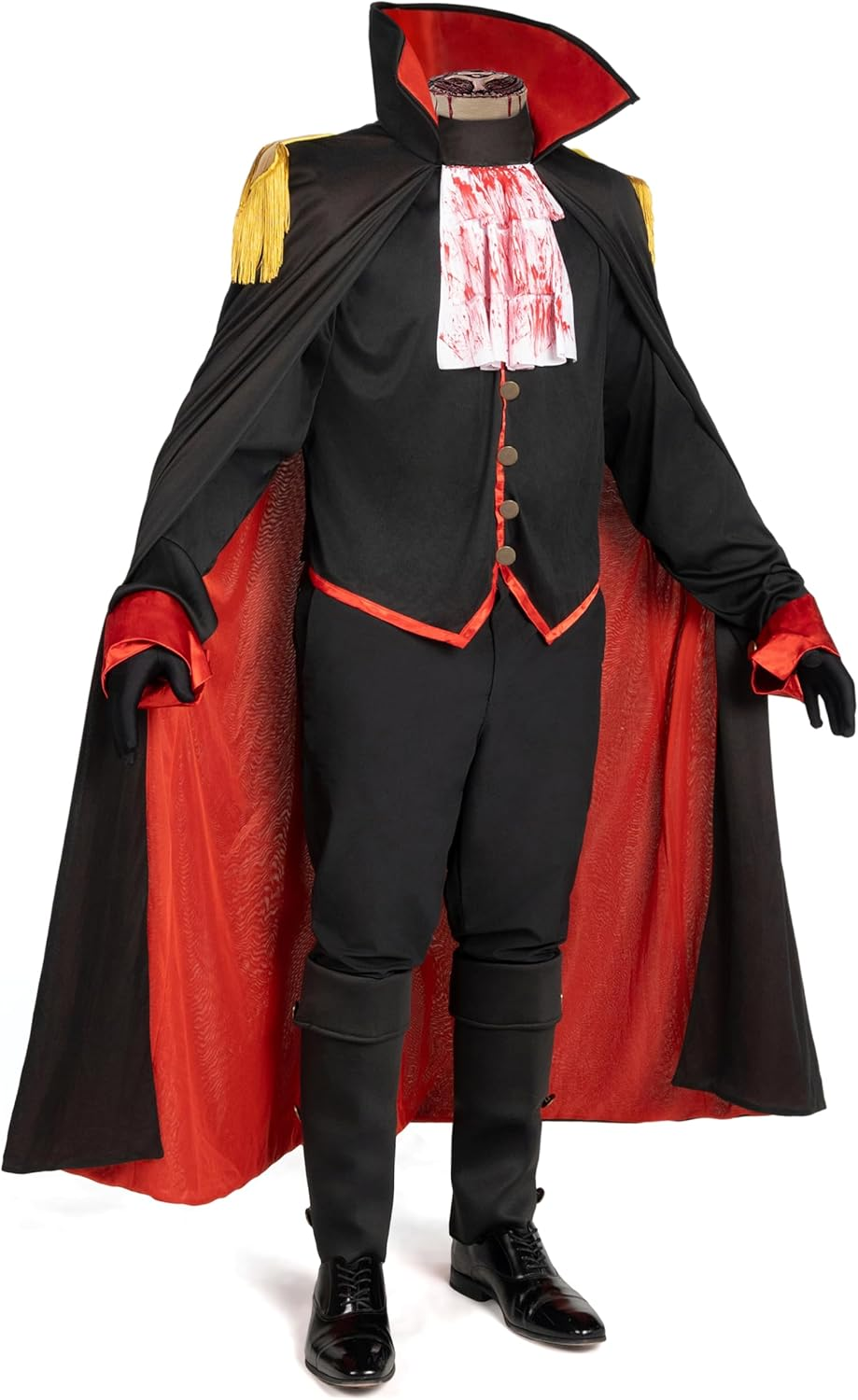 Spooktacular Creations Halloween Headless Horseman Costume, Black Headless Costume with Cape, Gloves for Halloween Party