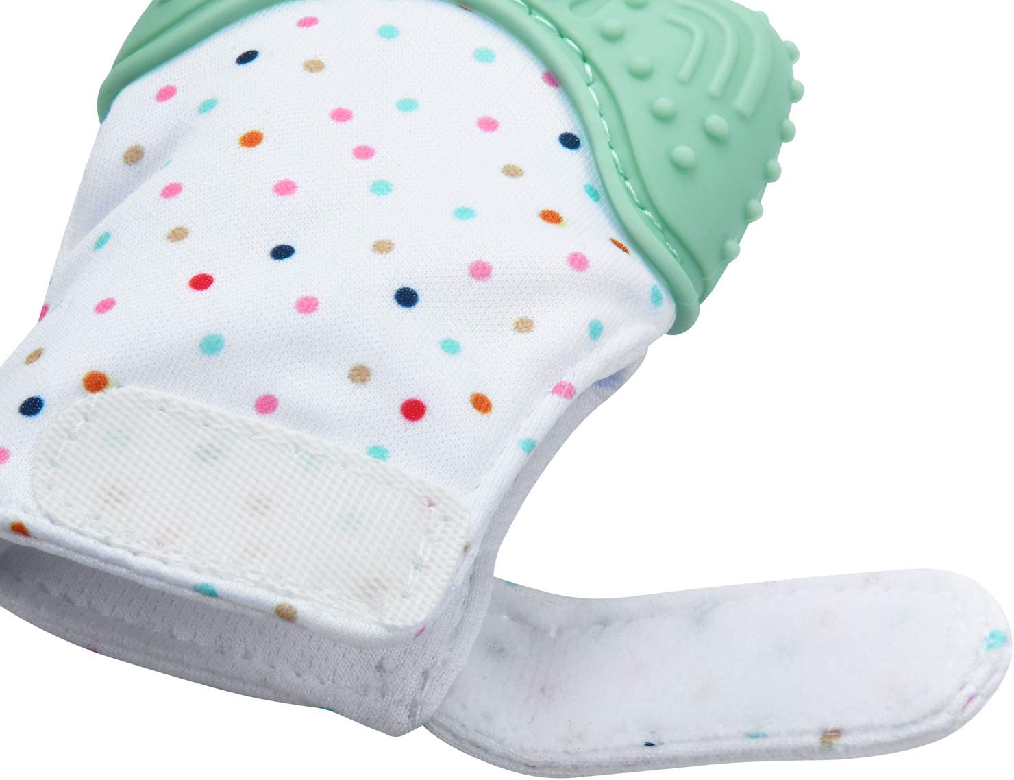 Pandaear 2 Pack Soothing Teething Mitten, Pain Relief, Protection Glove, Stimulating Teether, 0-12 Months (Blue) image number 2