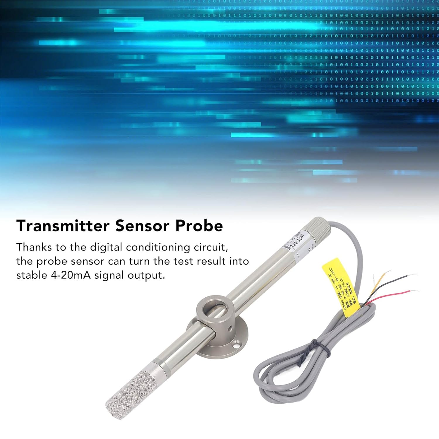 Temperature Humidity Sensor IP68 Waterproof Detachable anti Blocking Design 4‑20Ma Output for Data Detection 15-30V DC image number 3