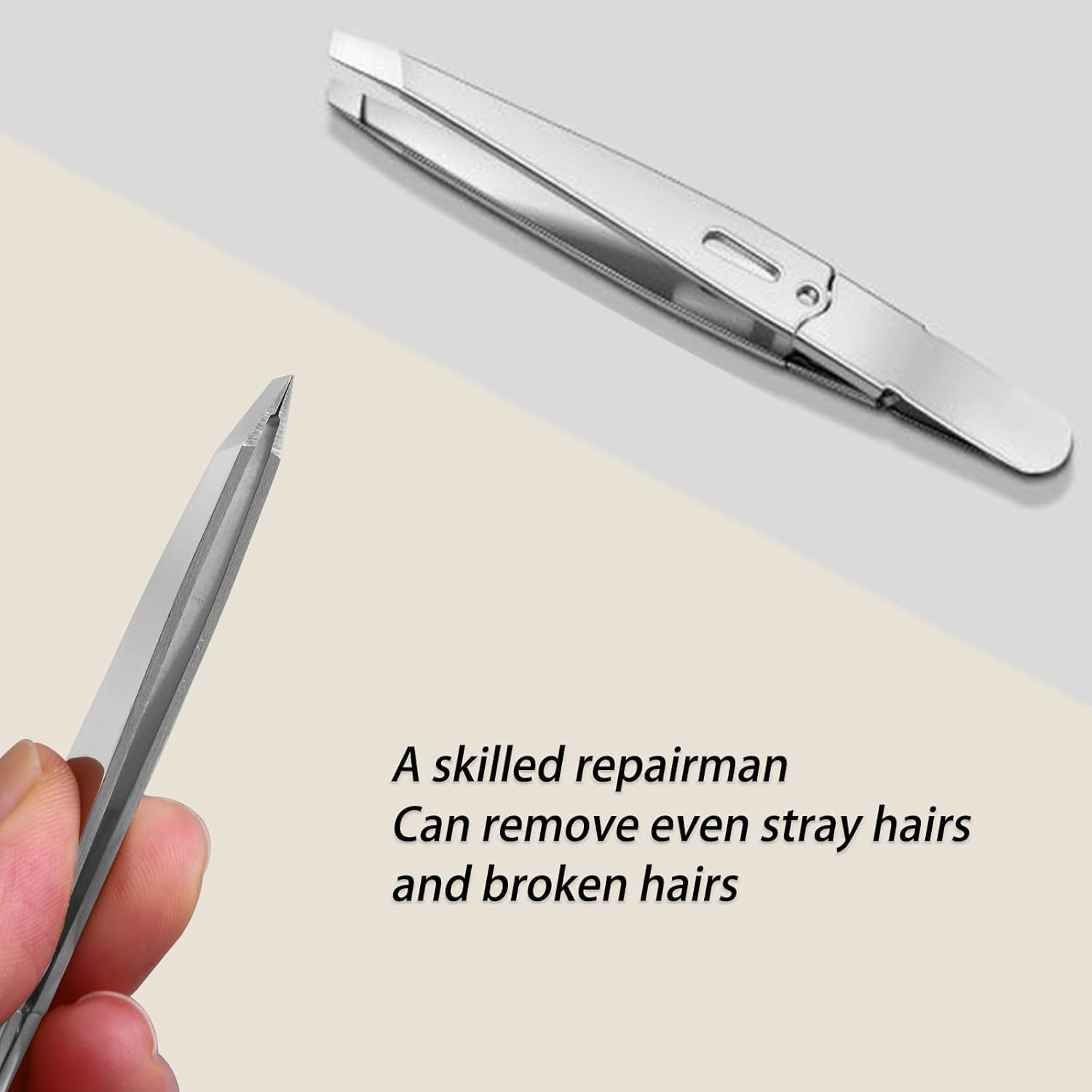 Yxvyxymyxxg Tweezers Professional Precision Hair Removal Tool for Facial Hair and Eyebrow Shaping with Slant Tip Design image number 1