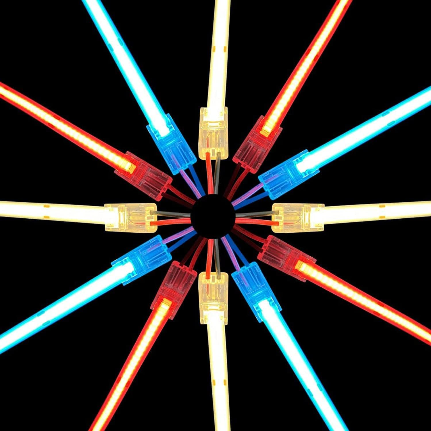 Paifeancodill LED Light Strip Connectors - 2Pin, 10 Pcs Lighting Connector, 8Mm Wide Unwired Gapless Solderless Strip to Wire Quick Adapter for Waterproof/Non-Waterproof Single Color LED Light Strip image number 4