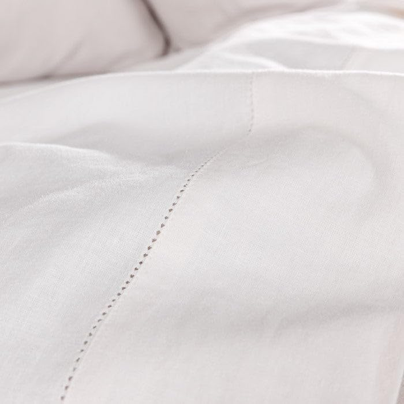Seneca Union Hemstitch Sheet Sets and Pillowcases, White, King image number 3