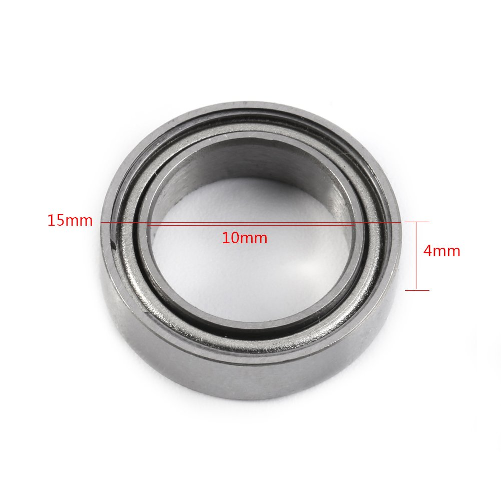 10Pcs Ball Bearings, 10 * 15 * 4Mm Double-Shielded Thin-Section Thin-Walled Ball Bearing, Low-Noise Bearings image number 1