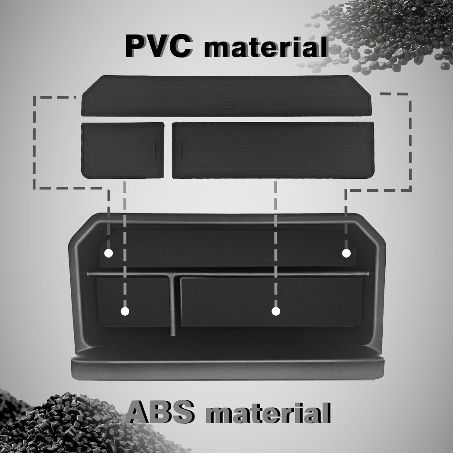 Muslogy Dash Storage Box behind Screen Center Console Organizer Compatible with Mazda CX5 CX-5 Accessories 2022-2025 Sunglasses Holder Dashboard Insert Tray ABS Interior Secondary Accessories image number 1