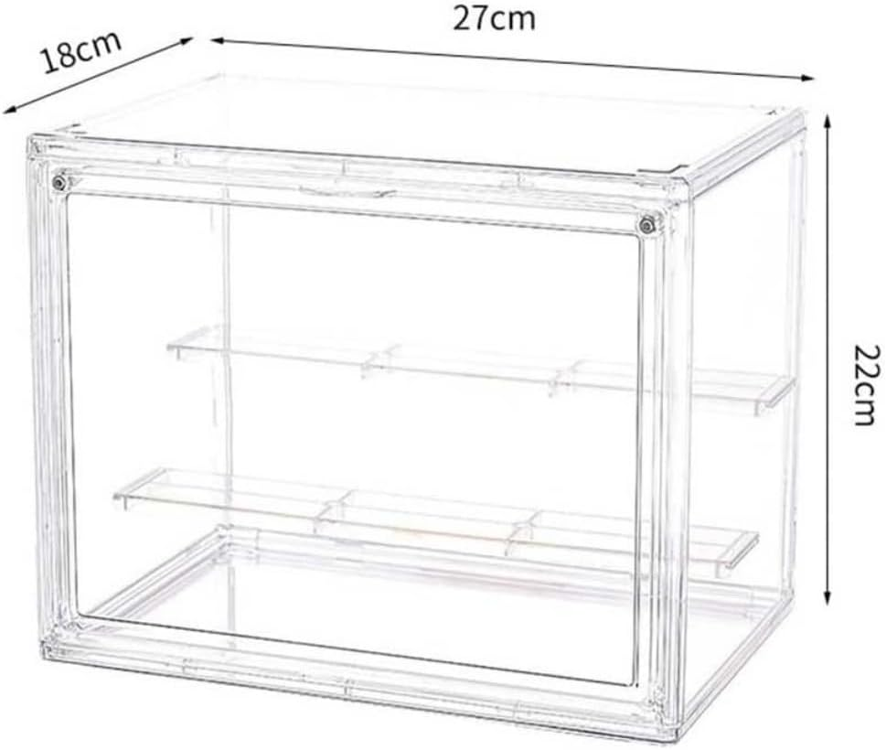 1 Pcs Clear Acrylic Display Case for Collectibles,Cartoon Doll Organizer,Dustproof Display Case Stackable Clear Acrylic Display Box with Movable Panels for Toys,Sports Memorabilia,Wallets,Books Etc. image number 6