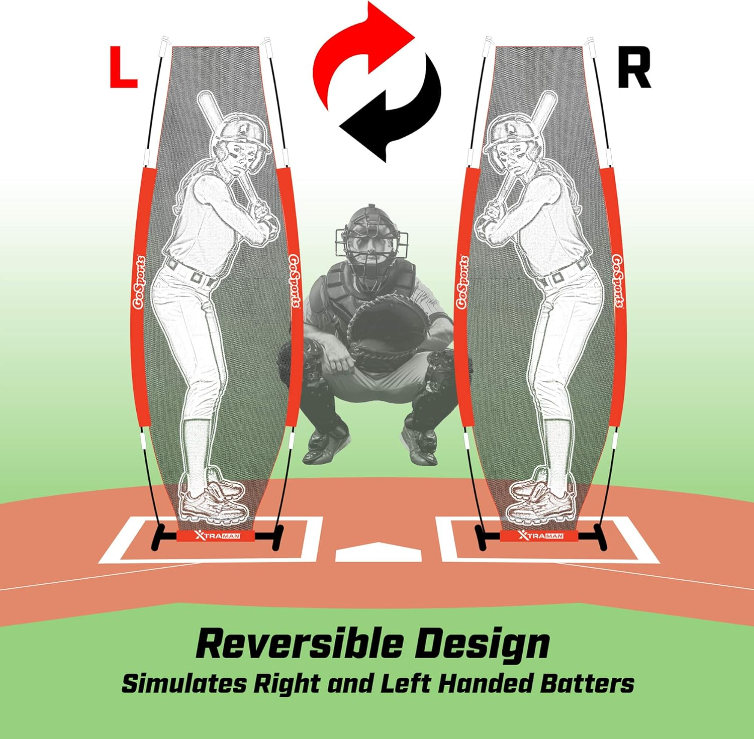 Gosports Baseball & Softball Xtraman Dummy Batter Pitching Training Mannequin - Practice Pitching Aid for Improved Accuracy and Safety image number 4