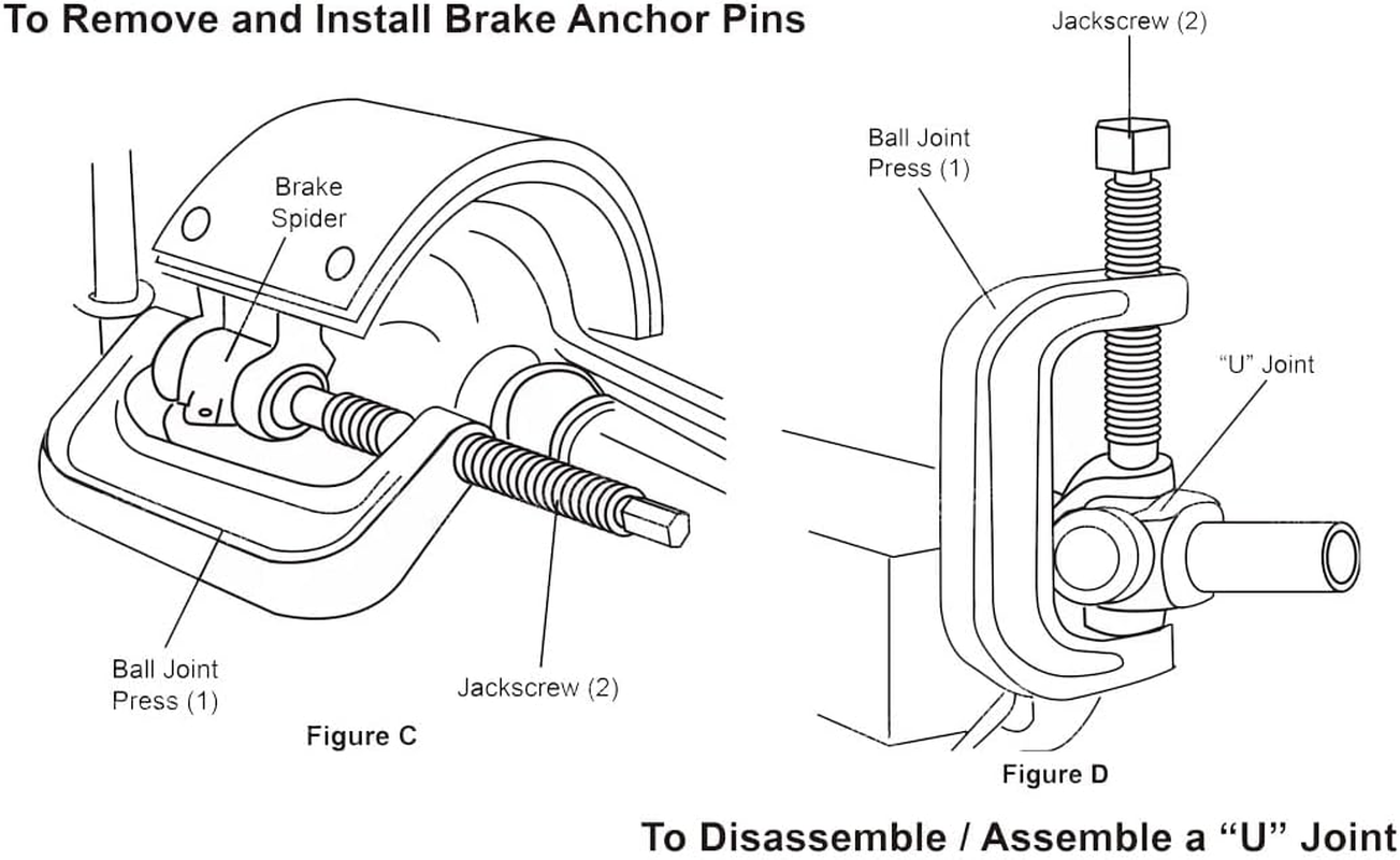 10PCS Ball Joint Press Service Kit Remover Installer Adaptor Set for 4X4 Vehicles, Garage Tool with Carrying Case for Most Cars and Light Trucks