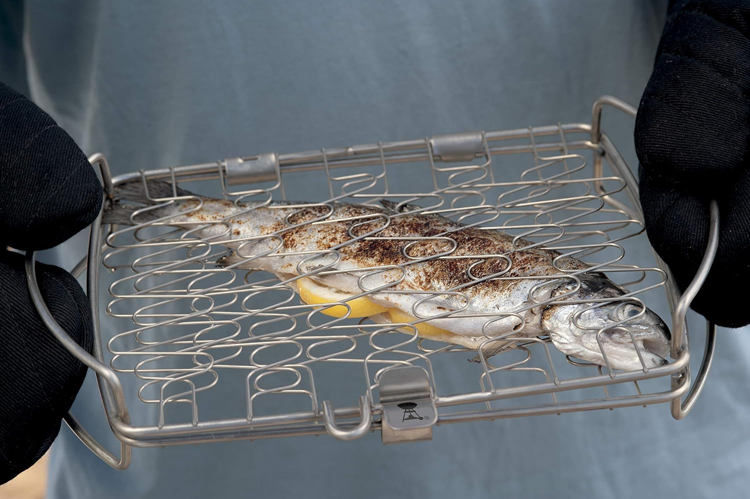 Weber 6470 Original Stainless Steel Fish Basket, Small (11.1 X 7.2 X 2) image number 5