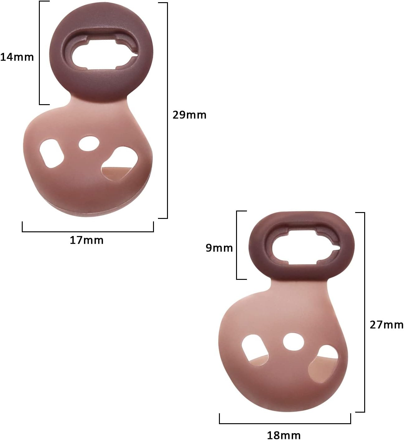 Emagtech 8 Pairs Ear Tips Compatible with Samsung Galaxy Buds Live Earphones Anti-Slip Silicone Earbud Cover (Black White Brown Red 4 Pairs Size L & 4 Pairs Size S) image number 5