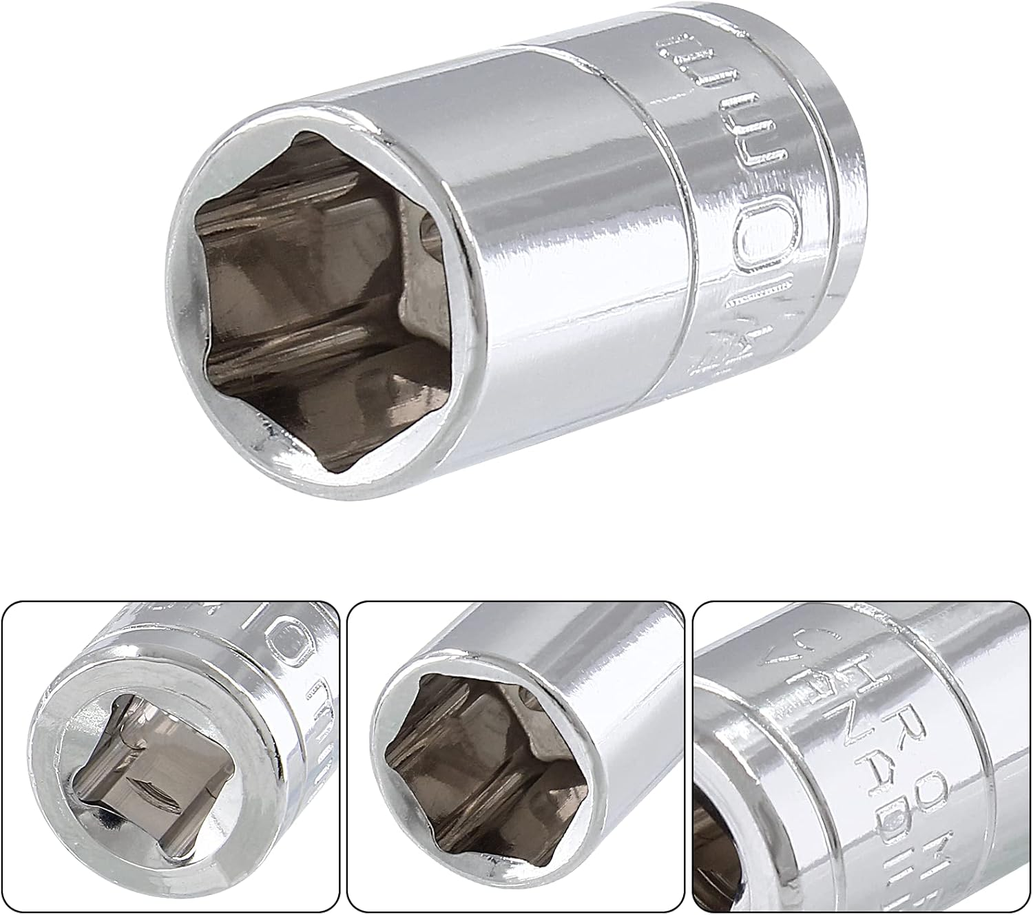 12 Pcs 1/4 Inch Drive 6 Point Socket, Metric Shallow Socket, 10Mm image number 5