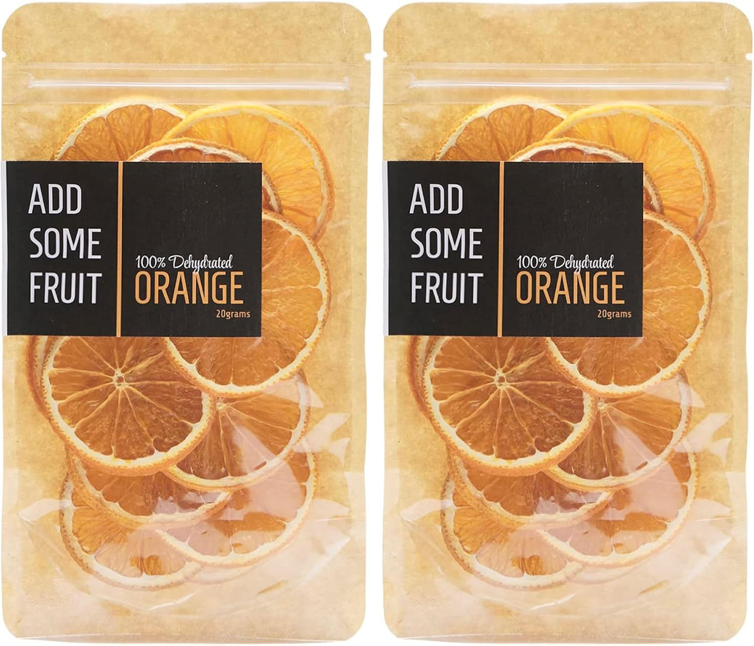 ADD SOME FRUIT - 100% DEHYDRATED ORANGE - 20G Pouch image number 2