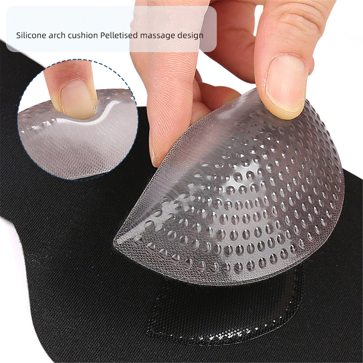 Arch Support Braces for Plantar Fasciitis Relief, Adjustable Arch Support Sleeves with Built-In Orthotics, Adjustable Non-Slip Bands & Gel Pads for Flat Feet High & Fallen Arch, 1 Pair, Black