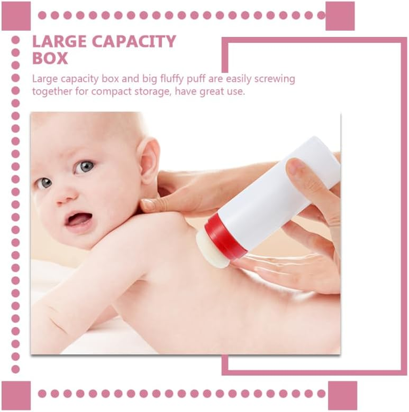 Kichvoe 2 Pcs Travel Powder Puff Box: Infant Talcum Powder Container, Travel Dispenser Case for Home Outdoor Trip image number 1