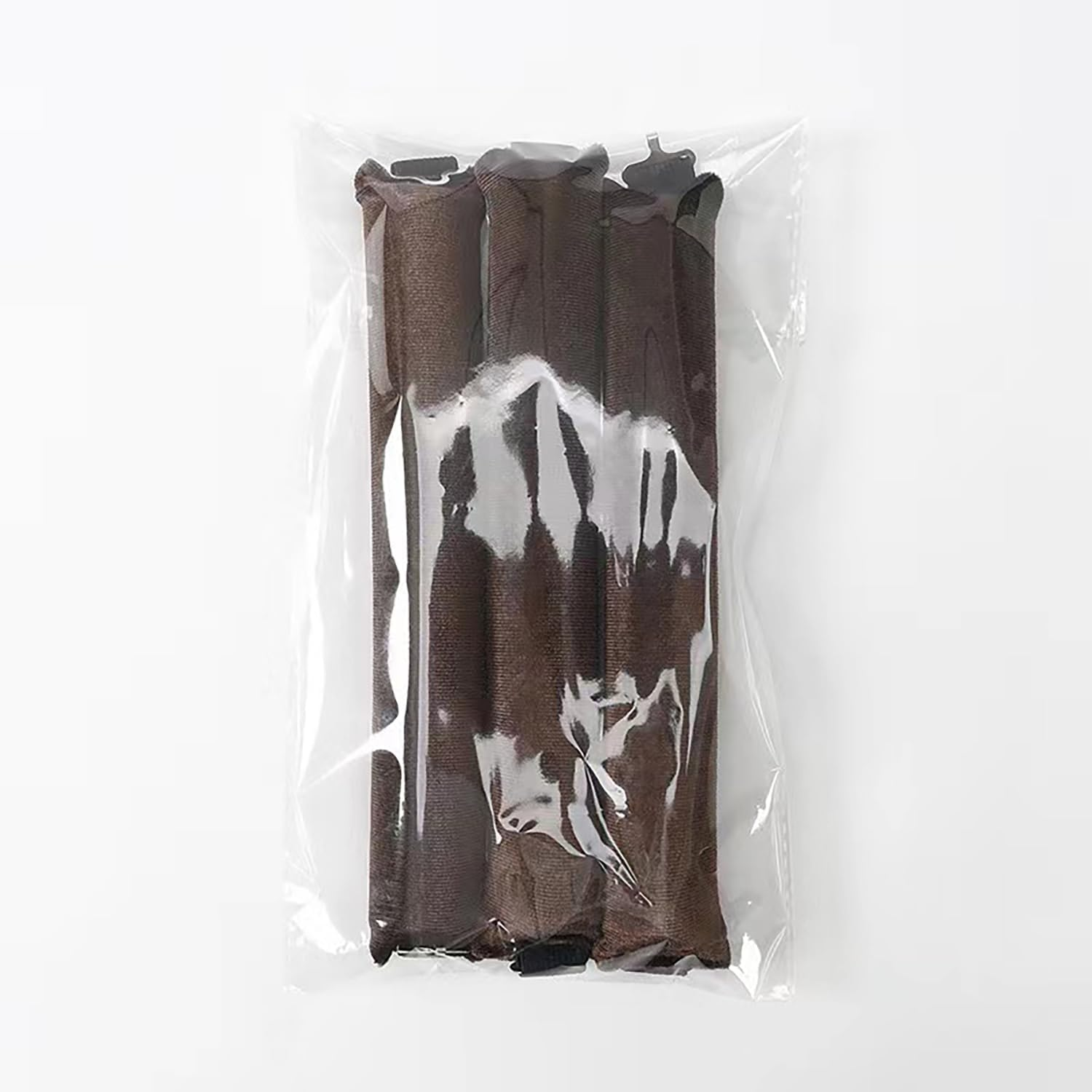 3PCS Sleep in Heatless Curlers No Heat Curler Roller for Long Medium Hair Overnight Heatless Curls Curling Rod for Big Waves, Soft Velvet Thick Flexi Rods with Hook (Khaki) image number 3