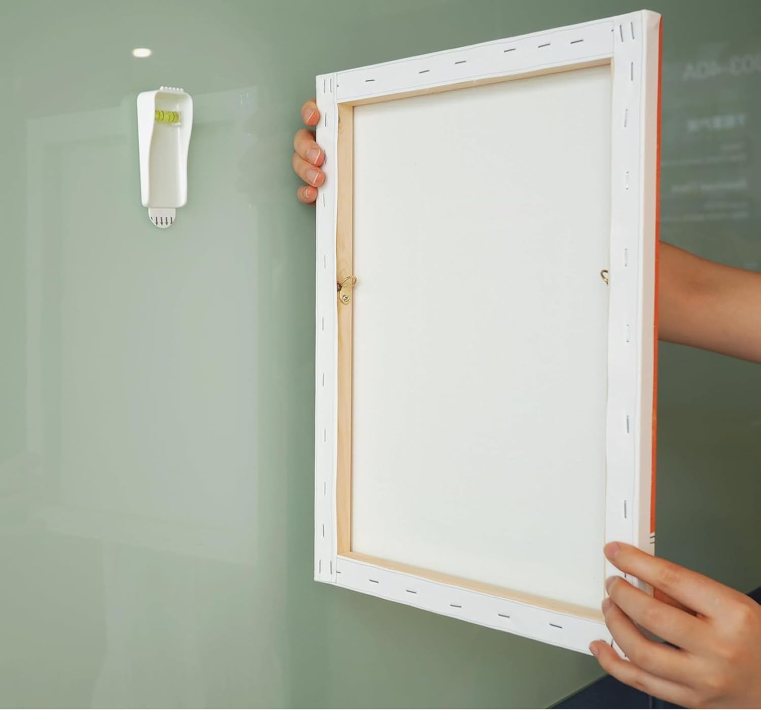 6 PCS Picture Hanger,No Nails Picture Hooks,Drill Free Adhesive Hooks,With 12 Large Removable Adhesive Strips,Damage Free Picture Hanging Hooks Heavy Duty,Large Universal Frame Hanger image number 2