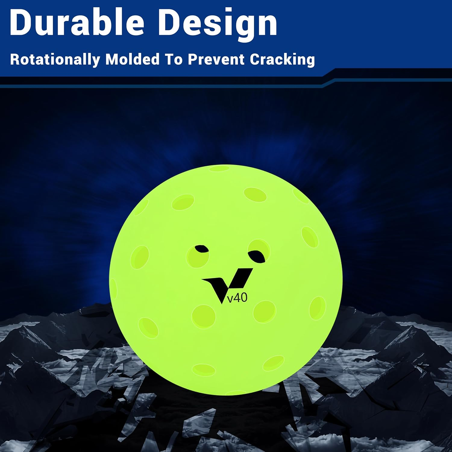4-Pack Outdoor Pickleball Balls, High Elasticity & Ultra Durable, 40-Hole Design for Stable Bounce, Perfect for Tournament Play & Outdoor Sports image number 6