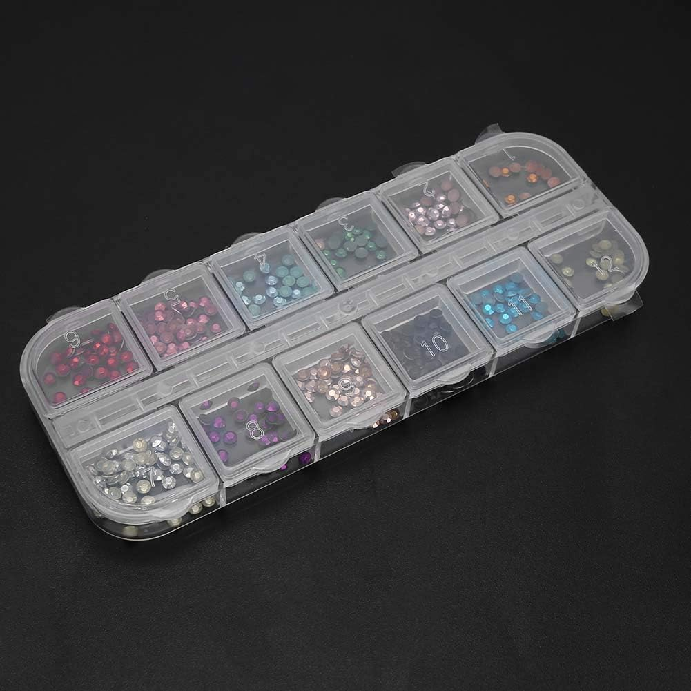 Glitter 12 Models DIY Manicure Decors, Rhinestones Nail Decorations, Shiny DIY Nail Rhinestones, Glitter Rhinestones image number 1