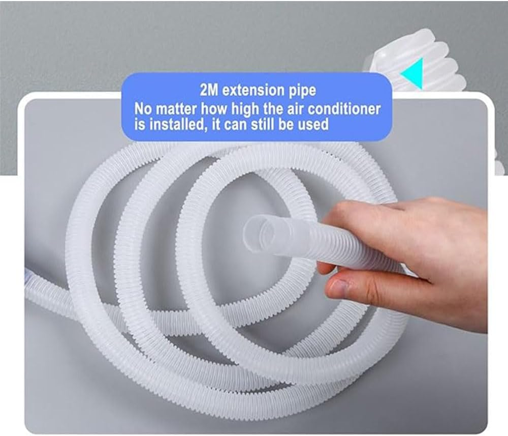 1 Pcs Air Conditioner Cleaning Cover,Split Cleaning Kit,Funnel Shape Split AC Cleaning Cover Bag with Water Pipe Wall Mounted Air Conditioning Cleaning Kit for Household AC Units(Blue) image number 4