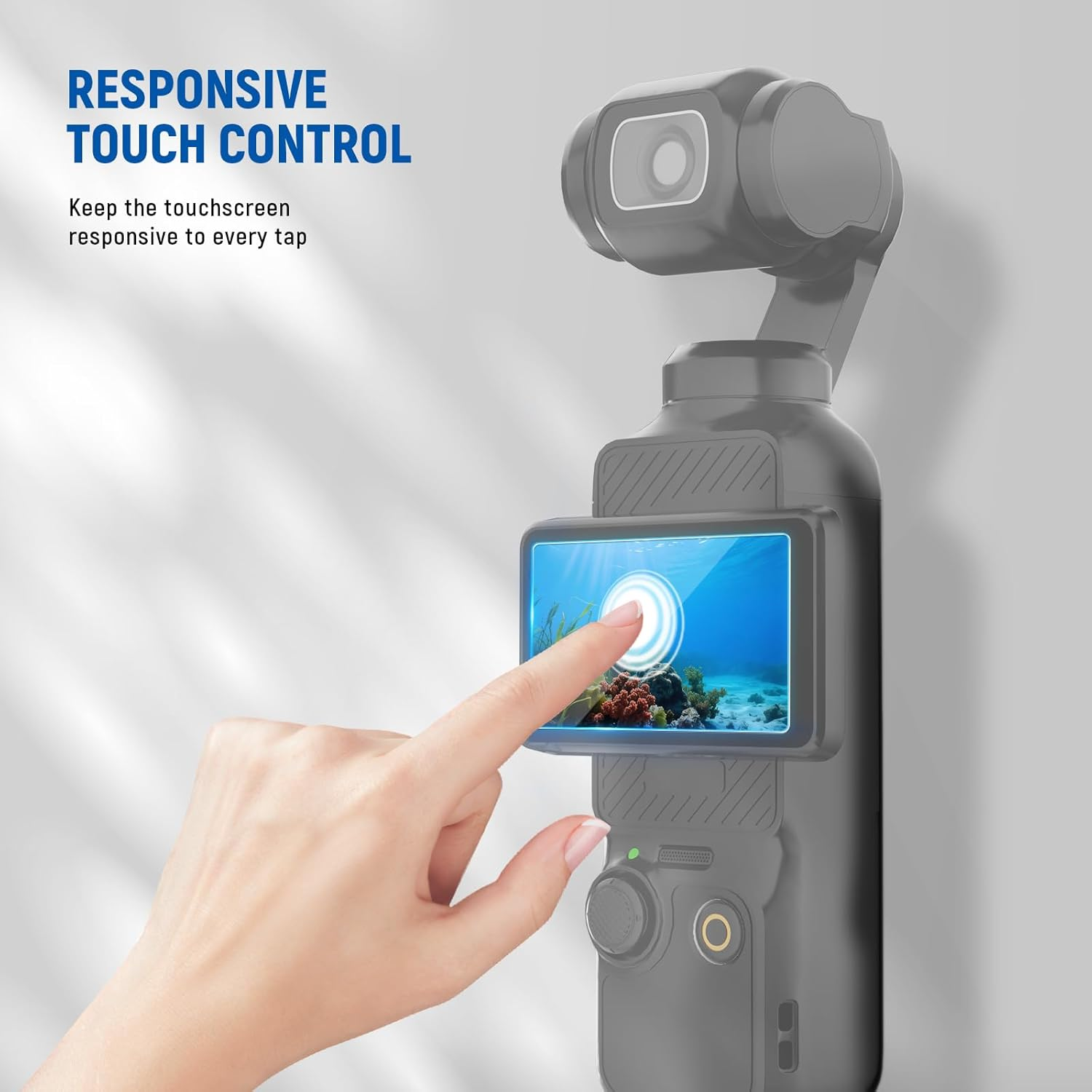 NEEWER Pocket 3 Screen Protector Kit (2 Pack) Compatible with DJI Osmo Pocket 3 Creator Combo Accessories, 9H HD anti Scratch Tempered Glass Protective Touchscreen Film, CA141 image number 4