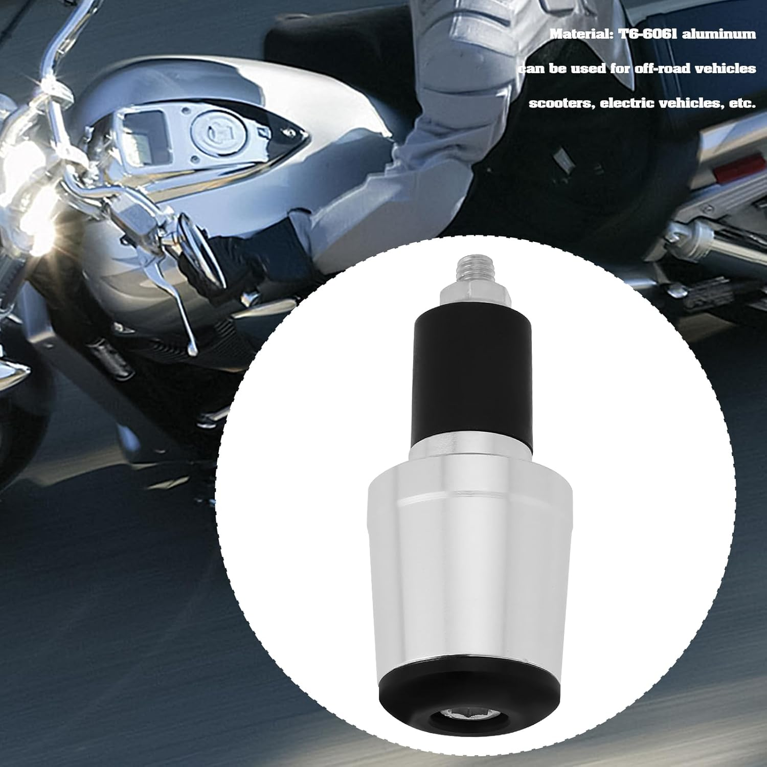 LT Easiyl 1 Pair Motorcycle Handlebar End Plug 7/8 Inch 22Mm Motorcycle Handlebar Ends Handlebar Grips Bar End Plugs for Motorbike Dirt Bike Scooters image number 6